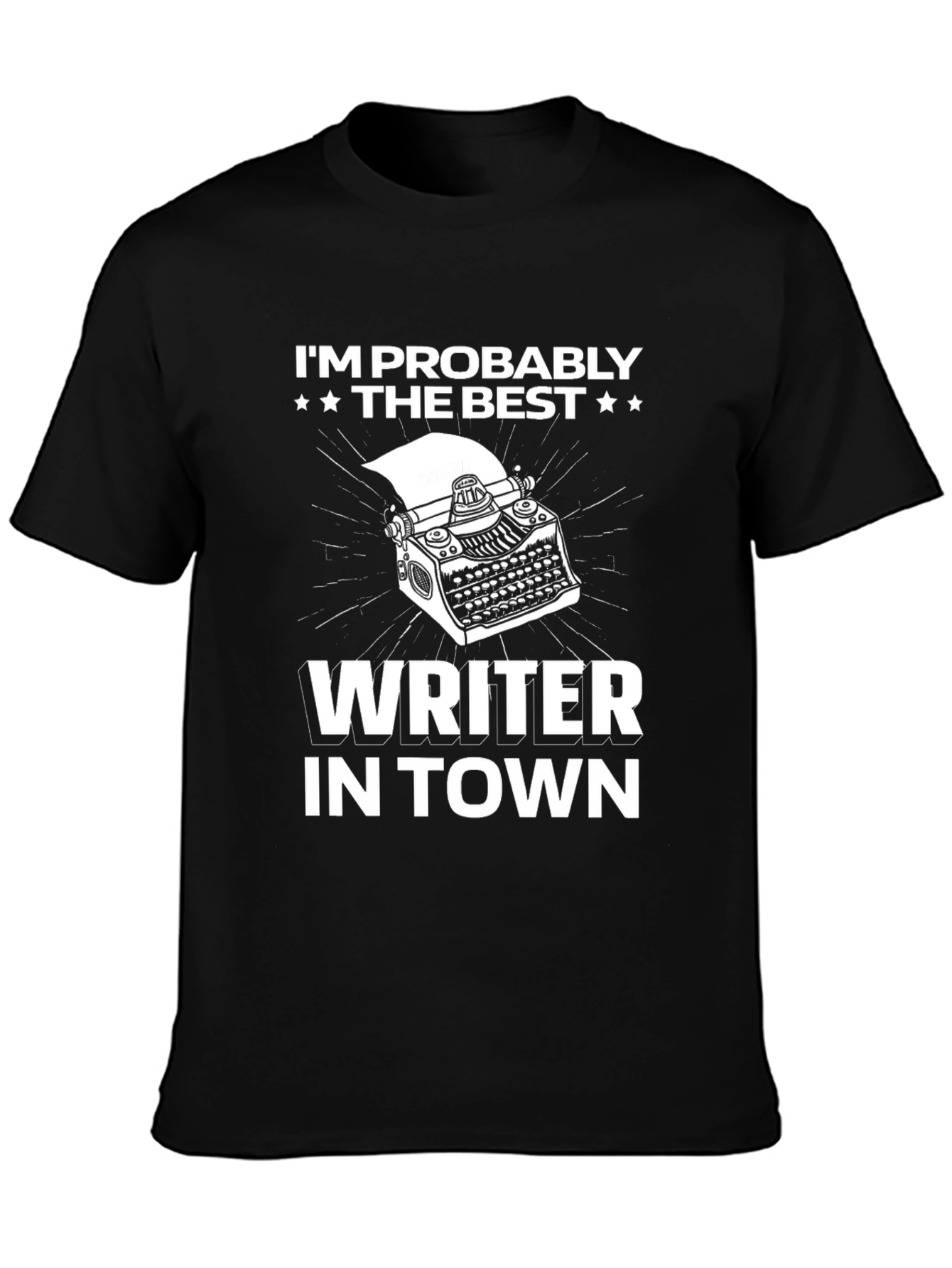 Black Writer In Town Graphic Tee view 3