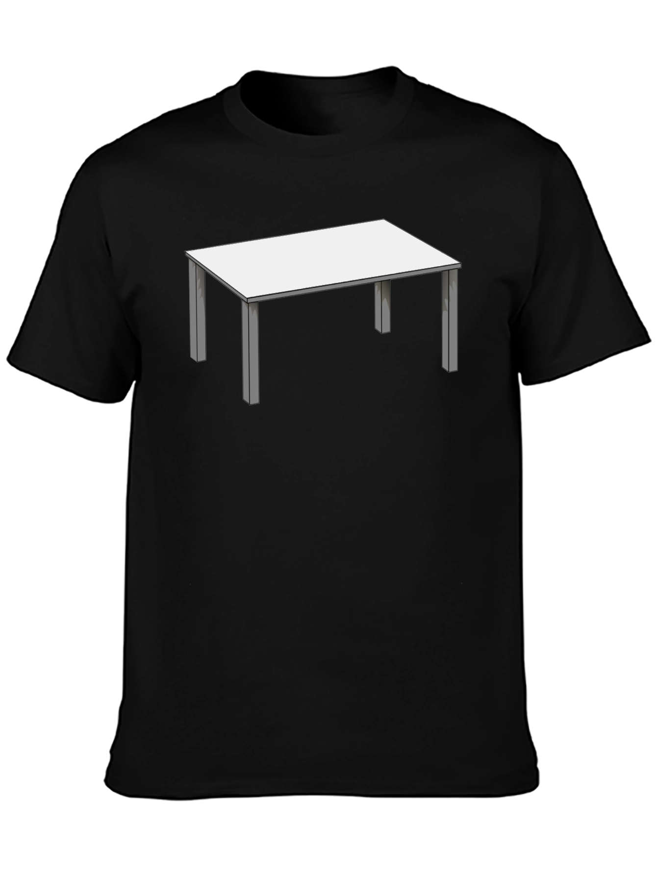Black Novelty Table Graphic T-Shirt - Black view 3