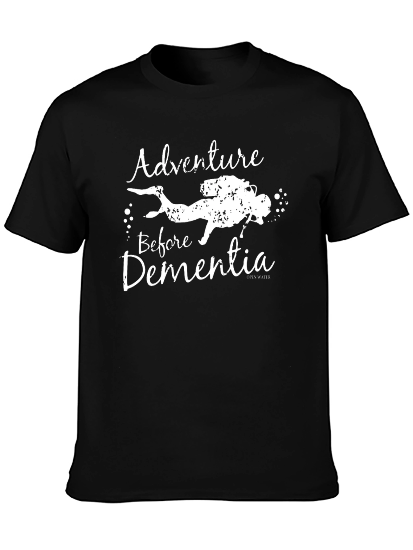 Black Adventure Before Dementia Black T-Shirt view 3