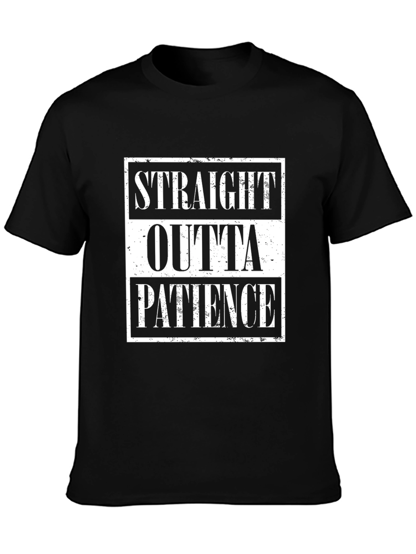 Black Straight Outta Patience Graphic Tee view 3