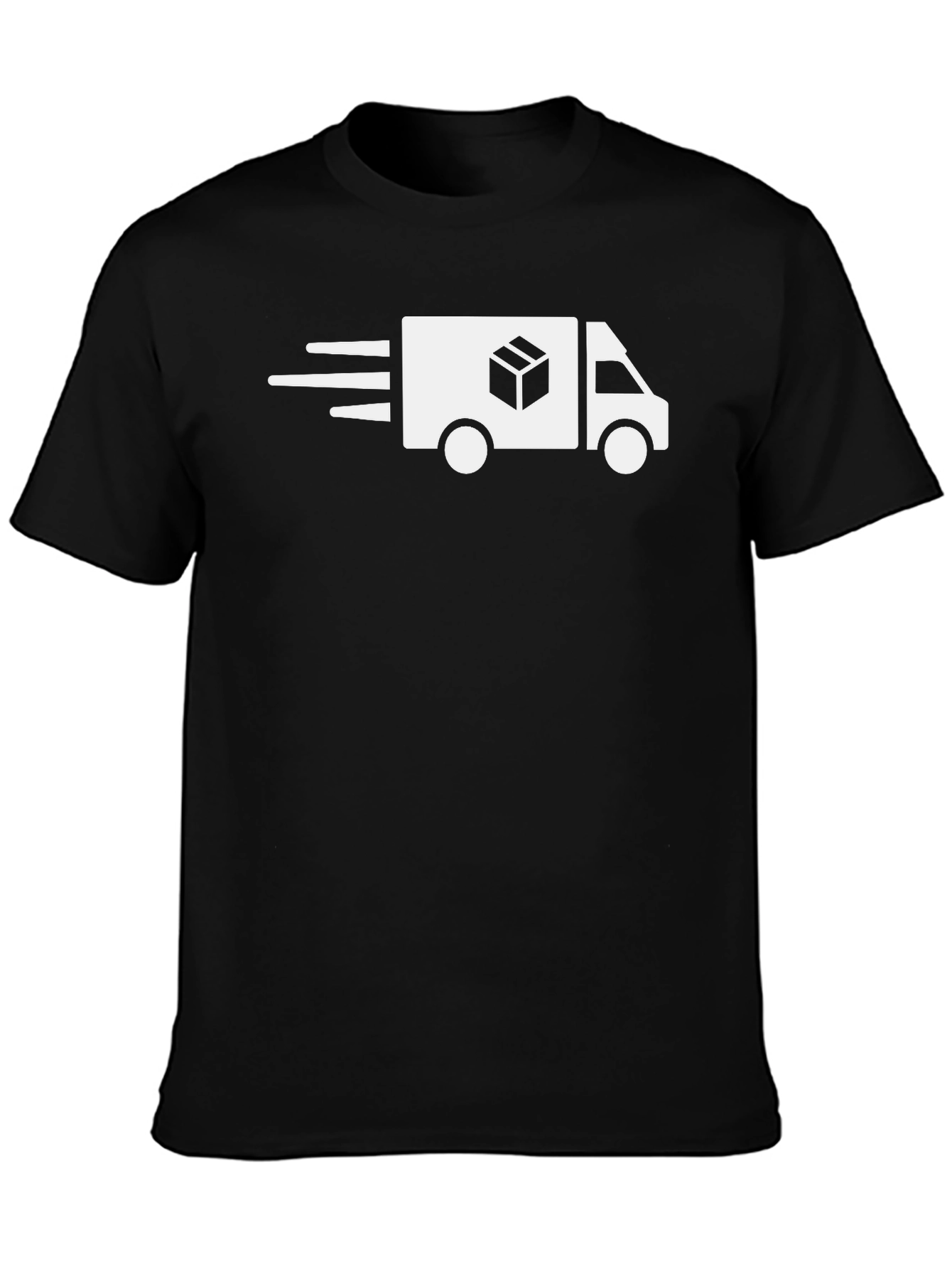 Black Delivery Truck Graphic Tee - Fast Shipping Shirt view 3