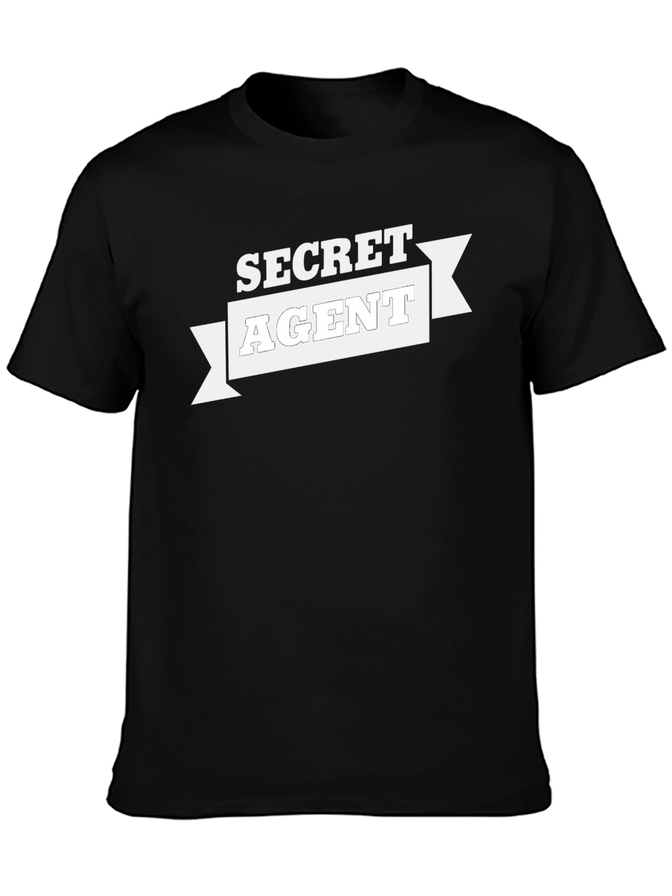 Black Secret Agent Black T-Shirt - Spy Novelty Tee view 3
