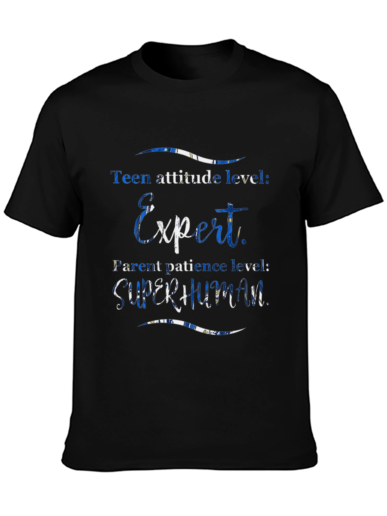 Black Teen Attitude Expert Superhuman Parent T-Shirt view 3