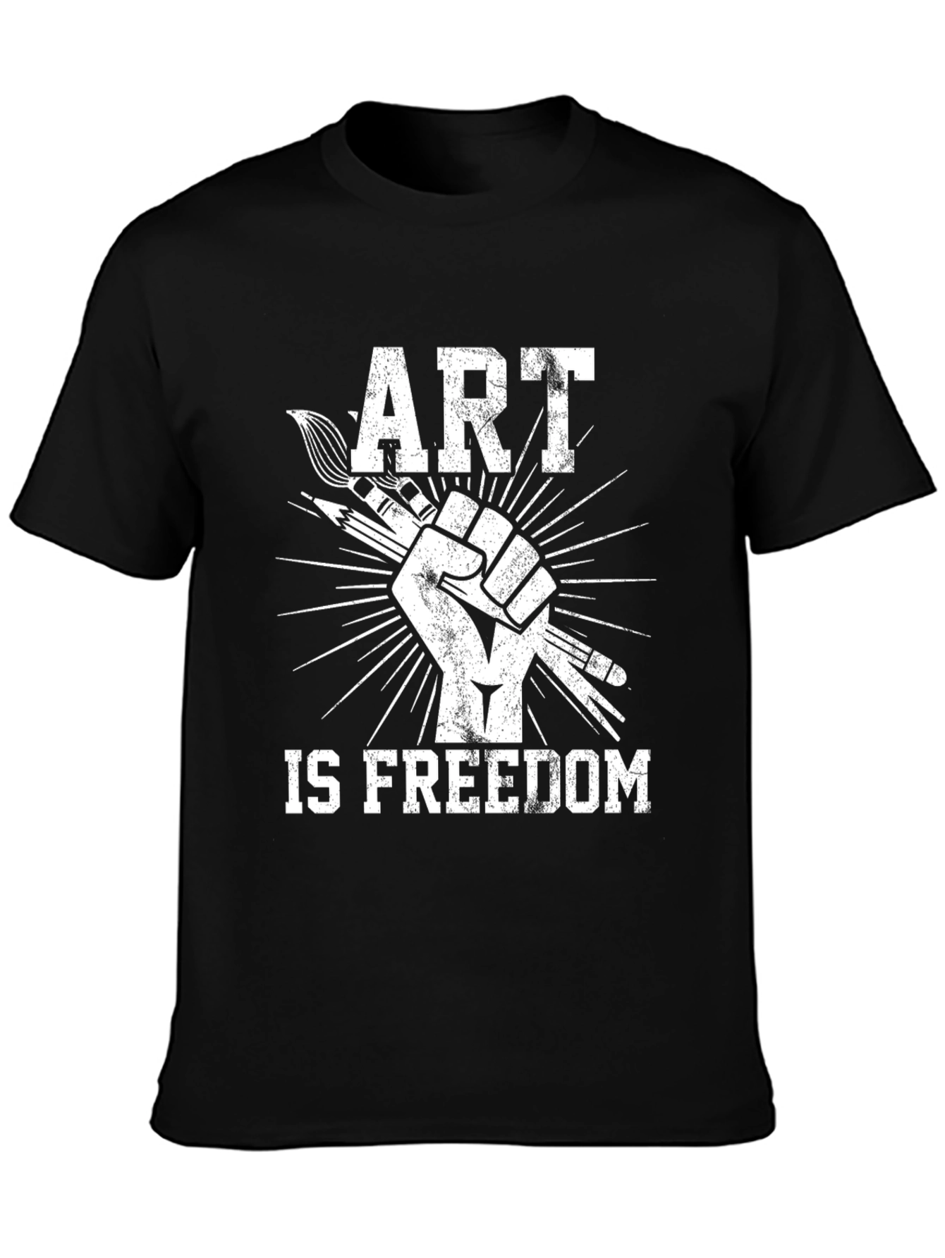 Black Art is Freedom Graphic T-Shirt view 3