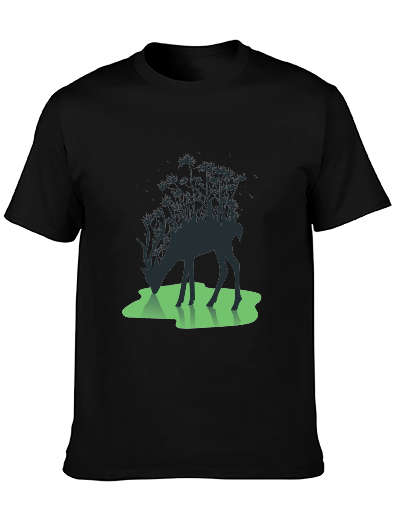 Nature Deer Silhouette Graphic Tee - 3