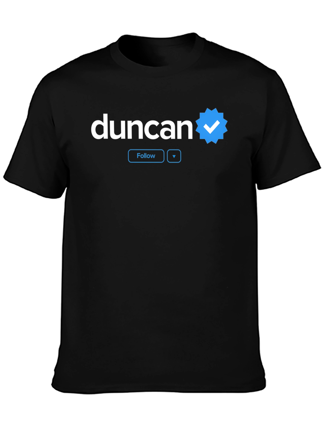 Black Duncan Verified T-Shirt - Stylish Social Media Inspired Tee view 3