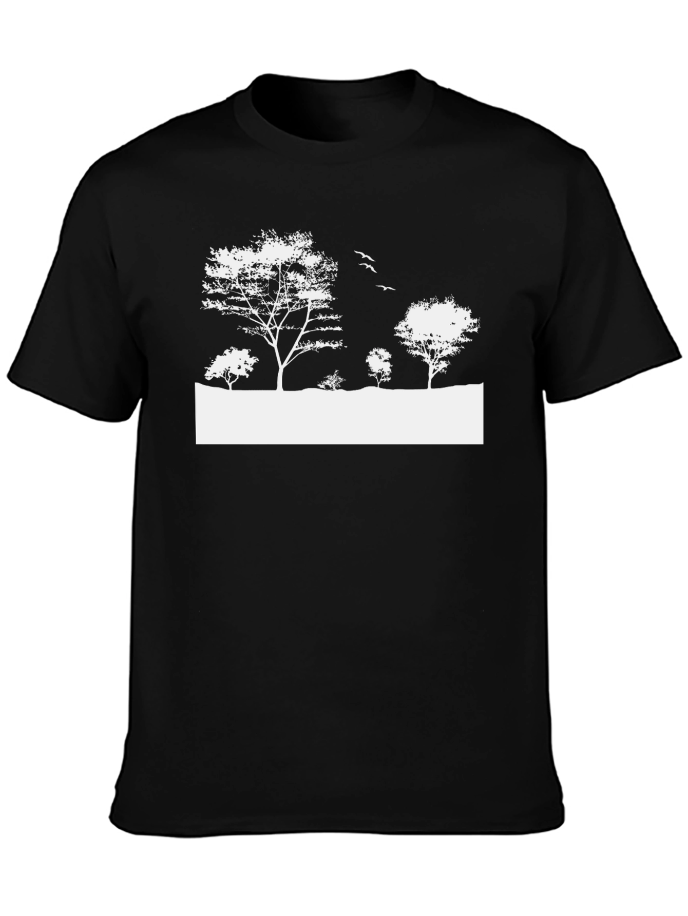 Black Nature Scene Graphic Tee - Black view 3