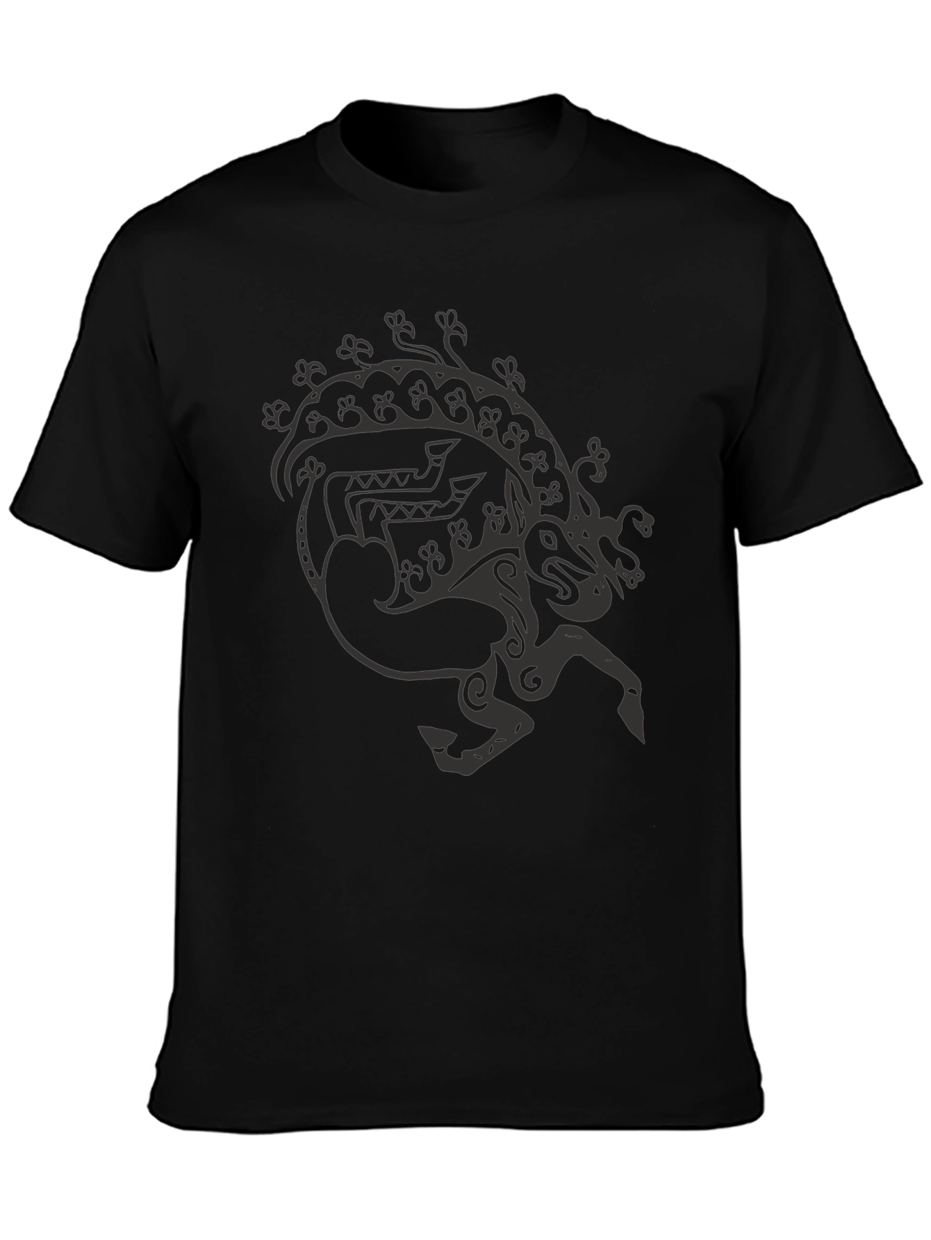 Black Mythical Horse Graphic Tee - Black view 3