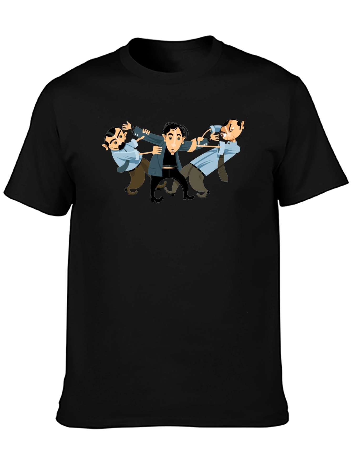 The Three Stooges T-Shirt - Black Cotton Tee - 3