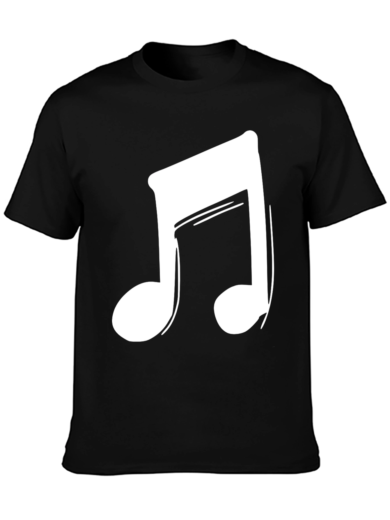 Black Musical Note Graphic Tee - Casual Style view 3