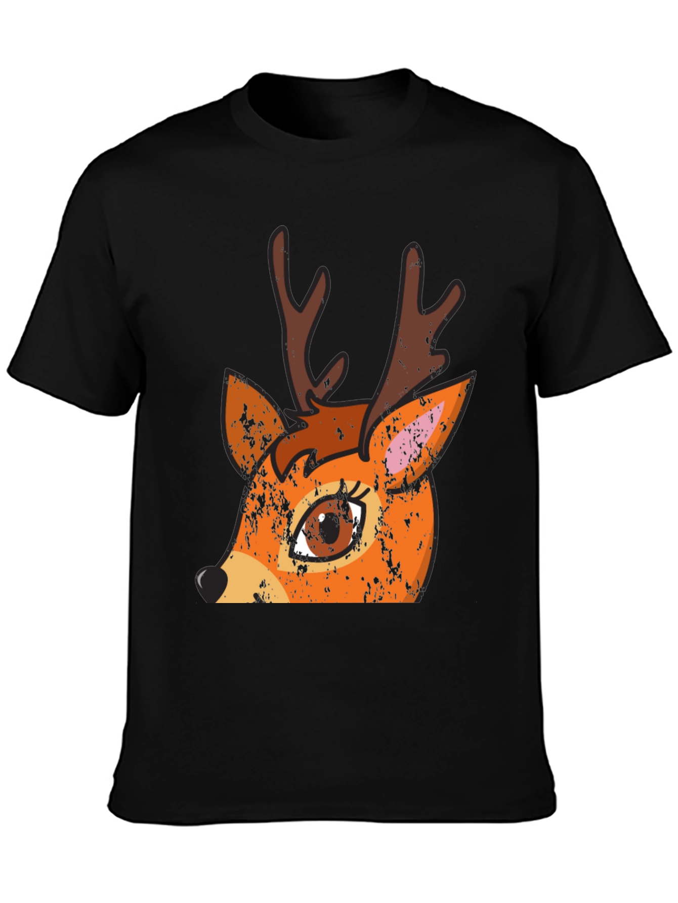 Black Deer Graphic T-Shirt - Unisex Black Tee view 3