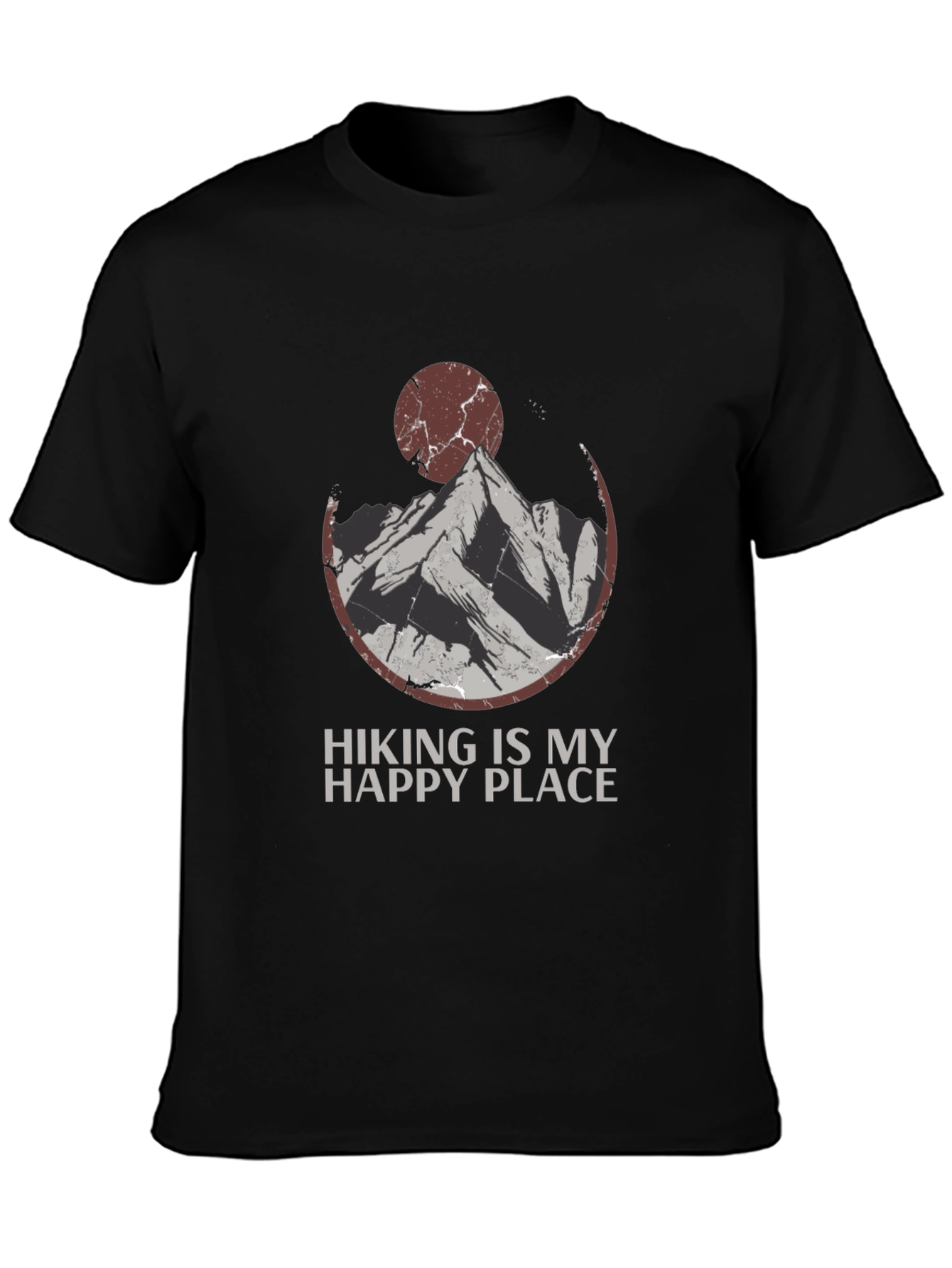 Black Hiking is My Happy Place Graphic Tee view 3