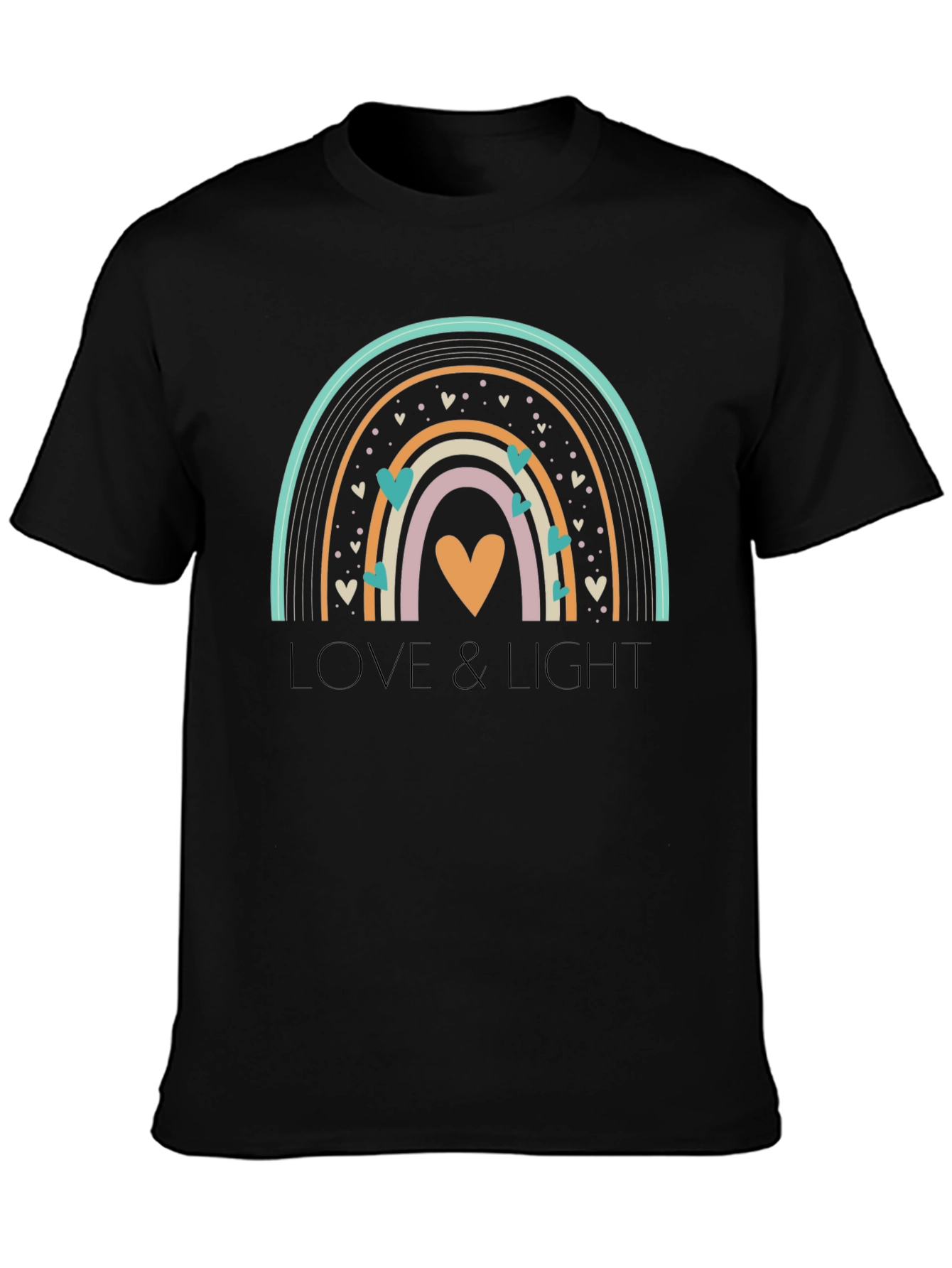 Black Love & Light Rainbow Graphic T-Shirt view 3