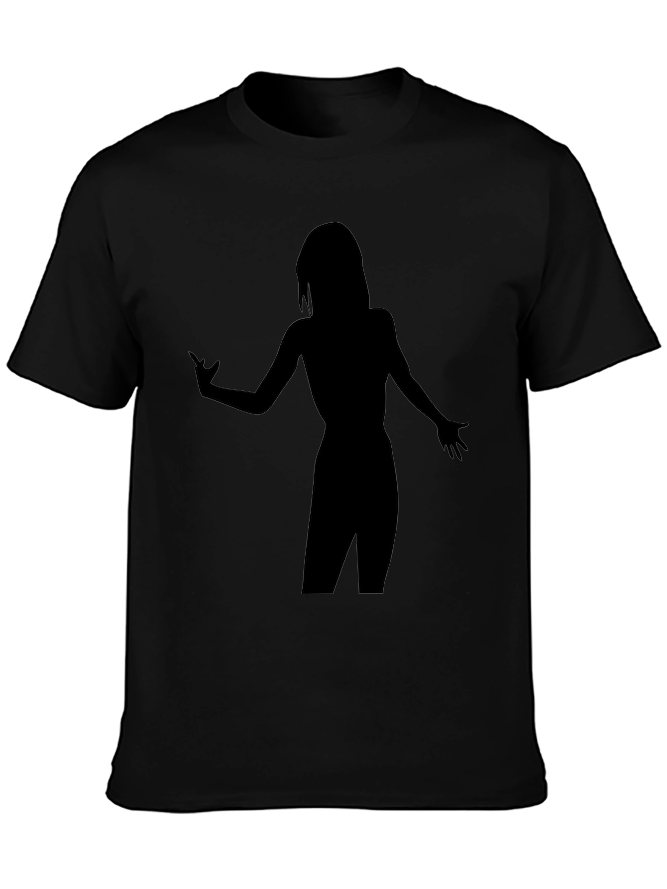 Black Silhouette Graphic T-Shirt - Stylish Black Tee view 3