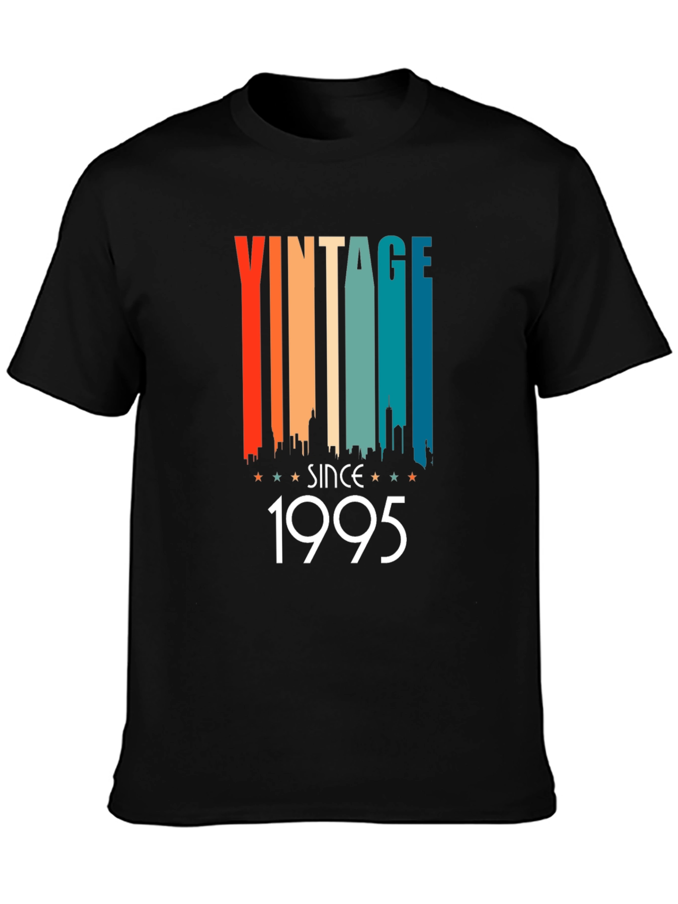 Black Vintage Since 1995 Black T-Shirt view 3