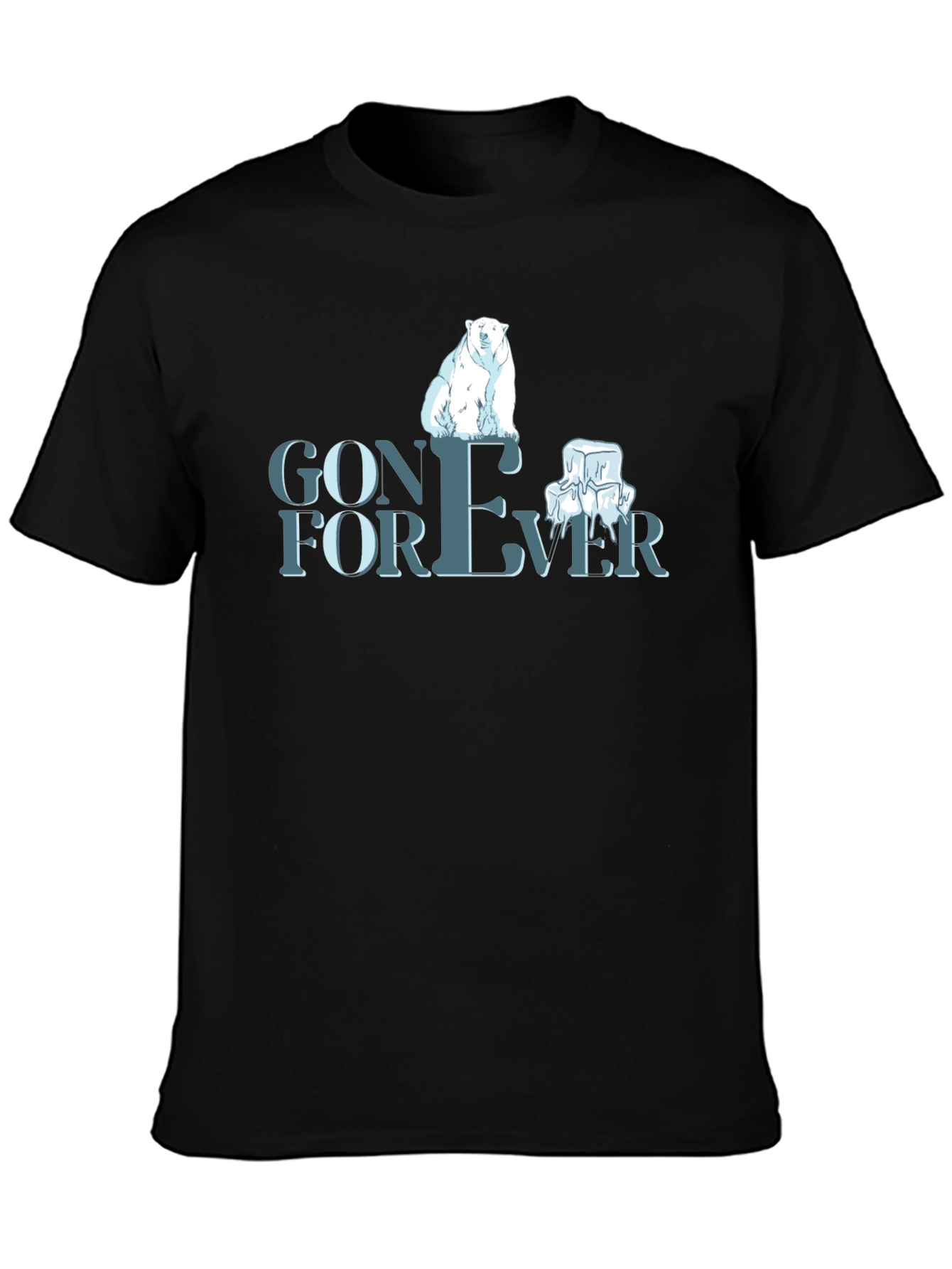 Black Gone Forever Graphic T-Shirt view 3