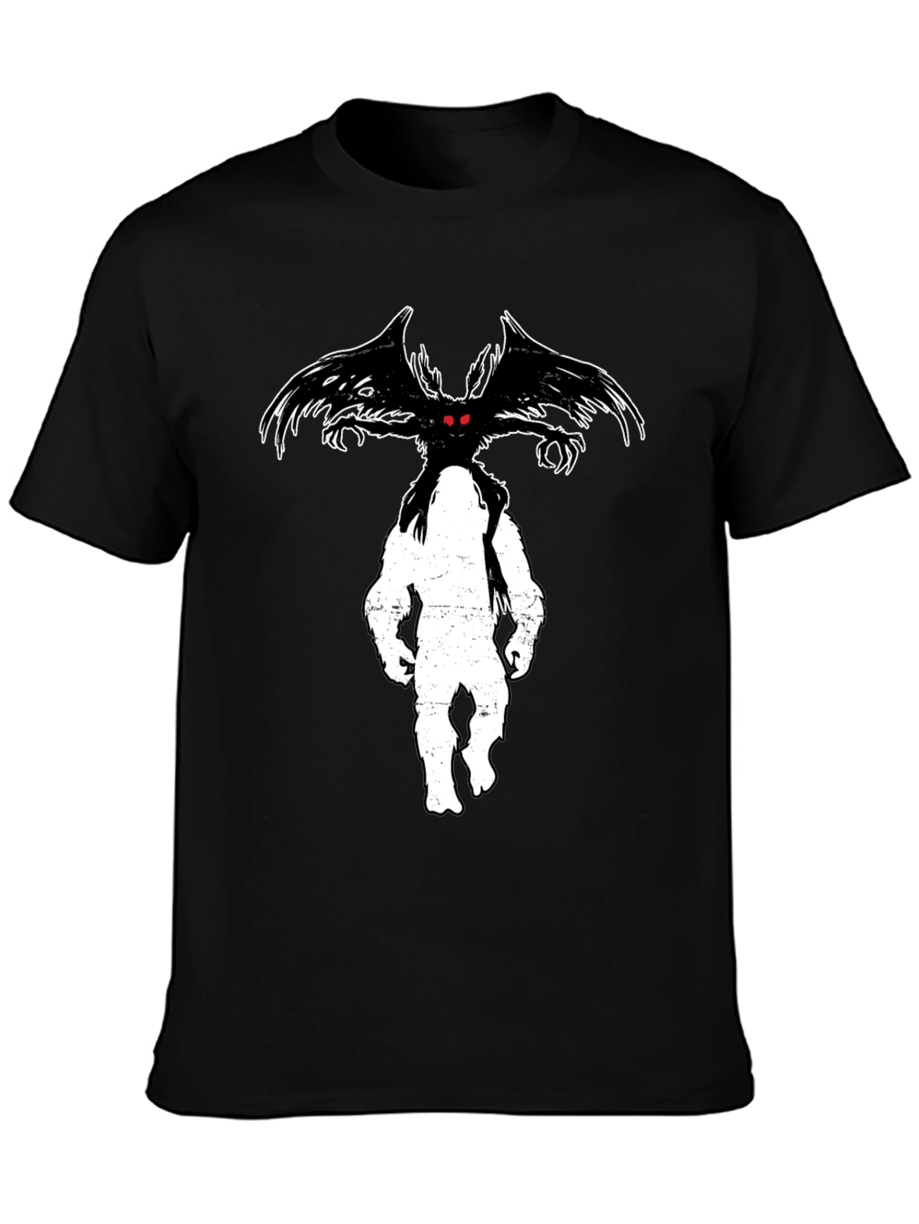 Mothman Bigfoot Graphic Tee - Cryptid Humor - 3