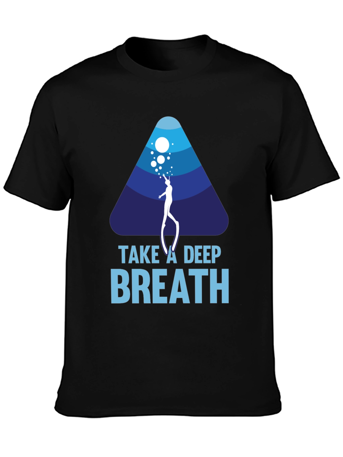 Black Take A Deep Breath Scuba Diving T-Shirt view 3