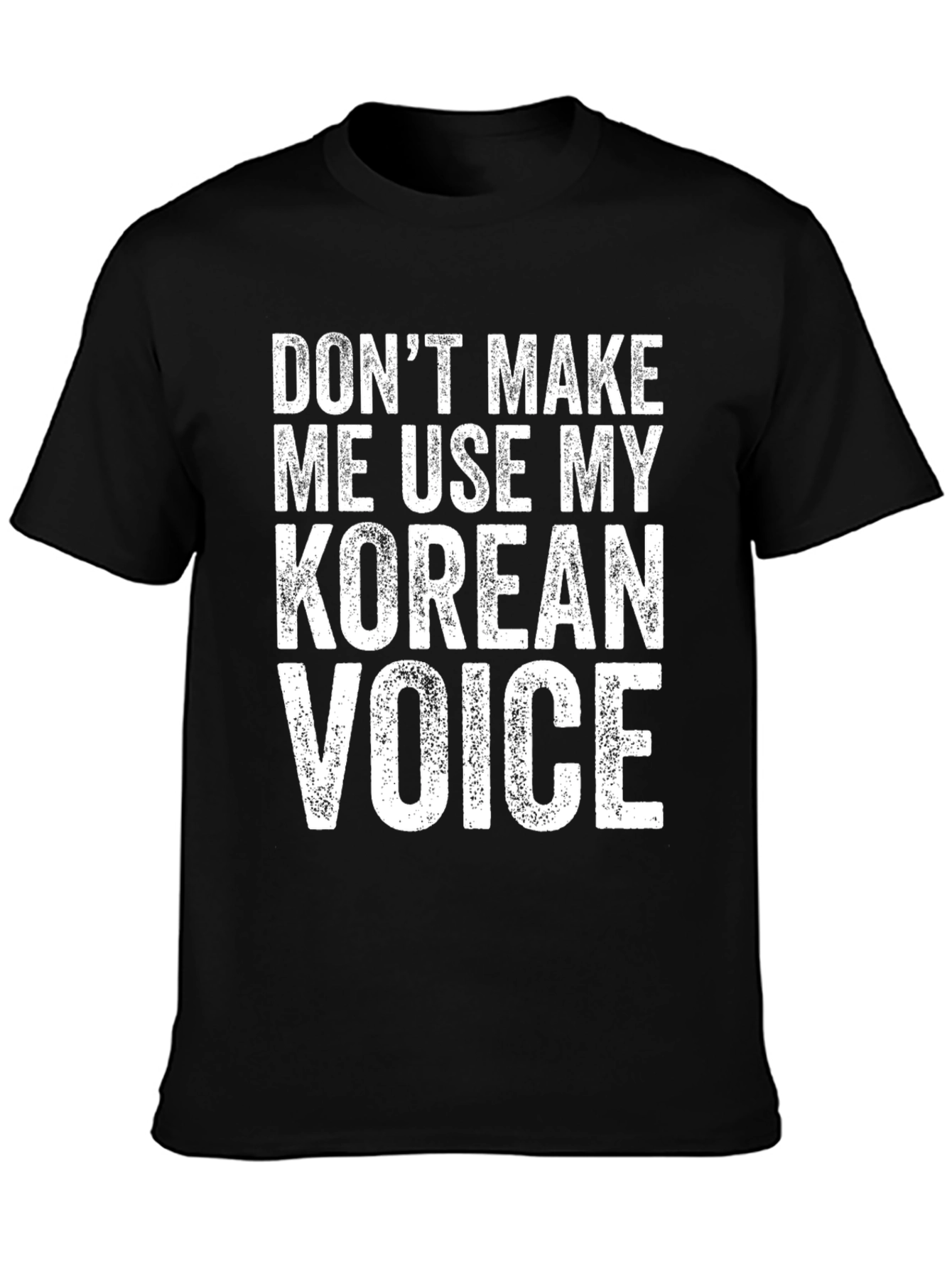 Black Korean Voice T-Shirt Funny Novelty Tee view 3