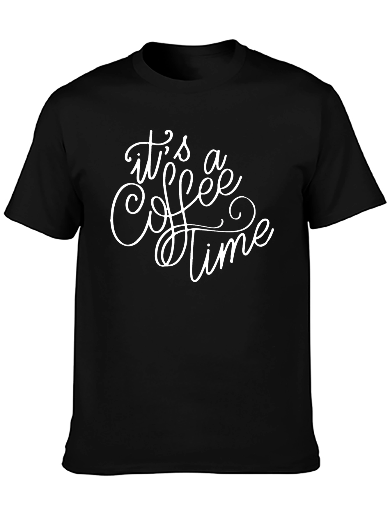 Black It's Coffee Time Black T-Shirt view 3