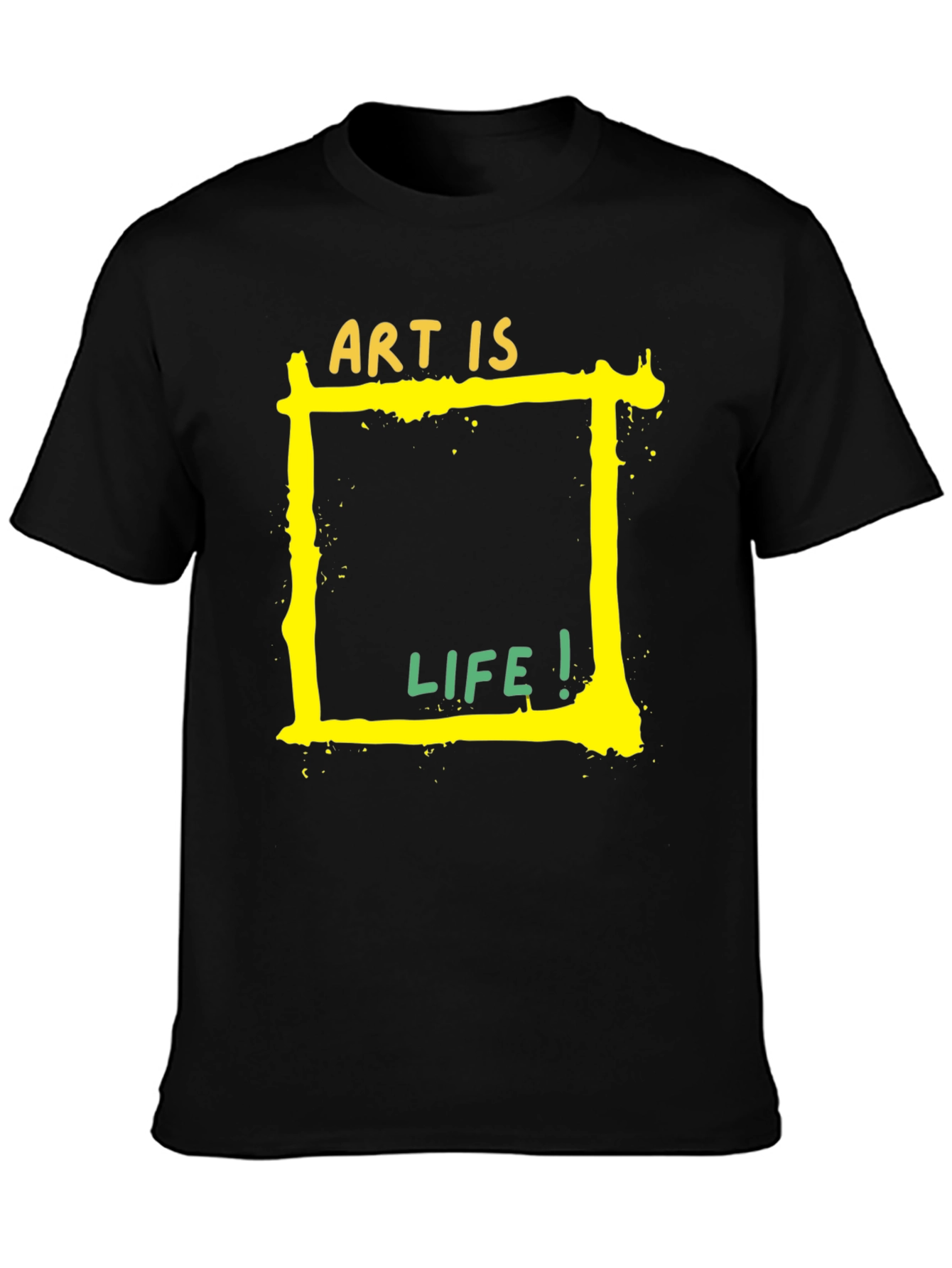 Black Art is Life Graphic Tee - Black Unisex T-Shirt view 3