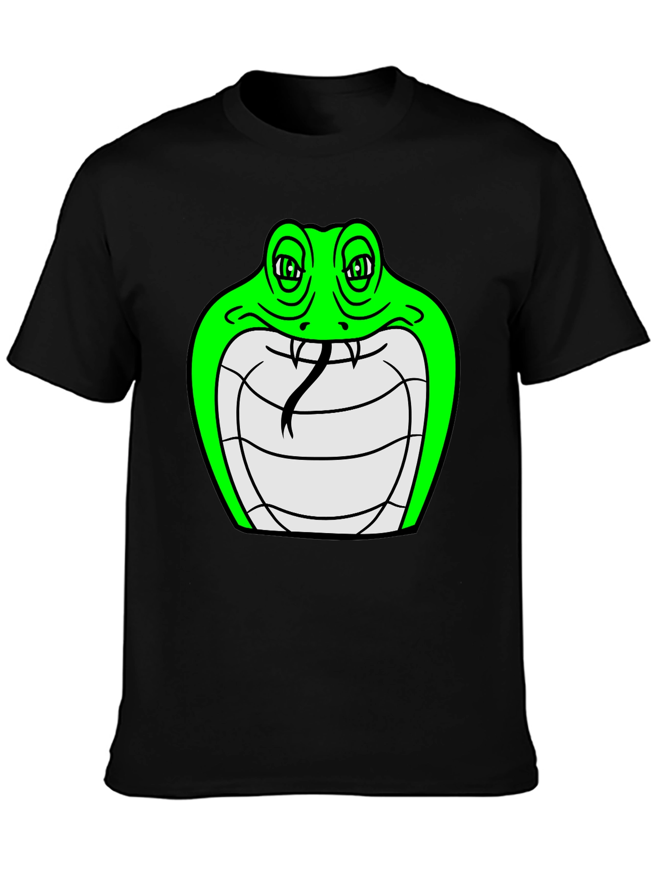 Black Cobra Graphic Tee - Cool Snake Design view 3