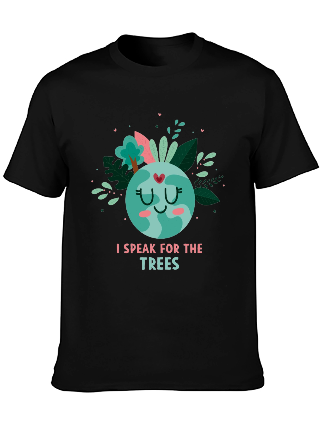 Black I Speak for the Trees Graphic Tee view 3