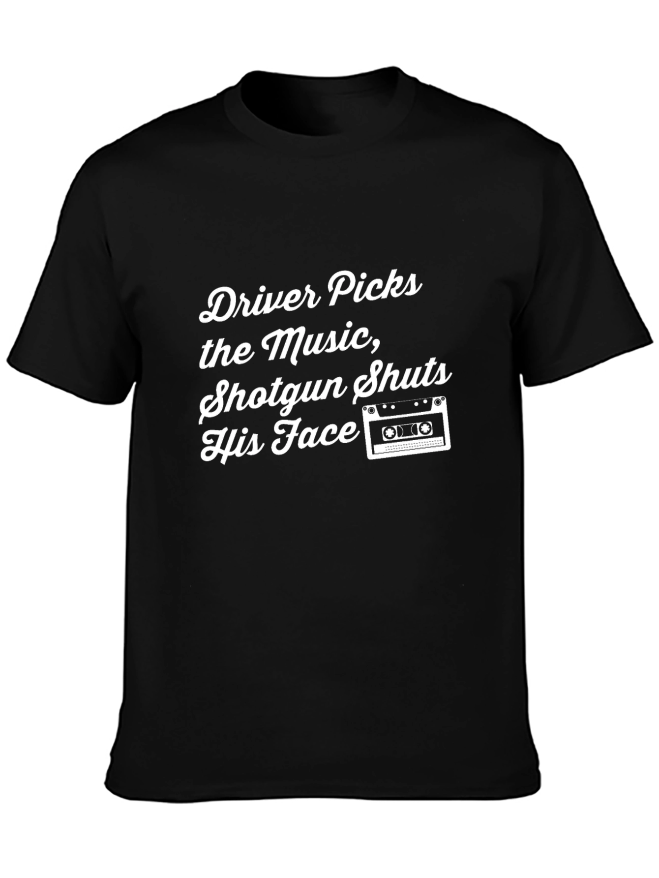 Black Driver Picks the Music T-Shirt - Unisex Tee view 3