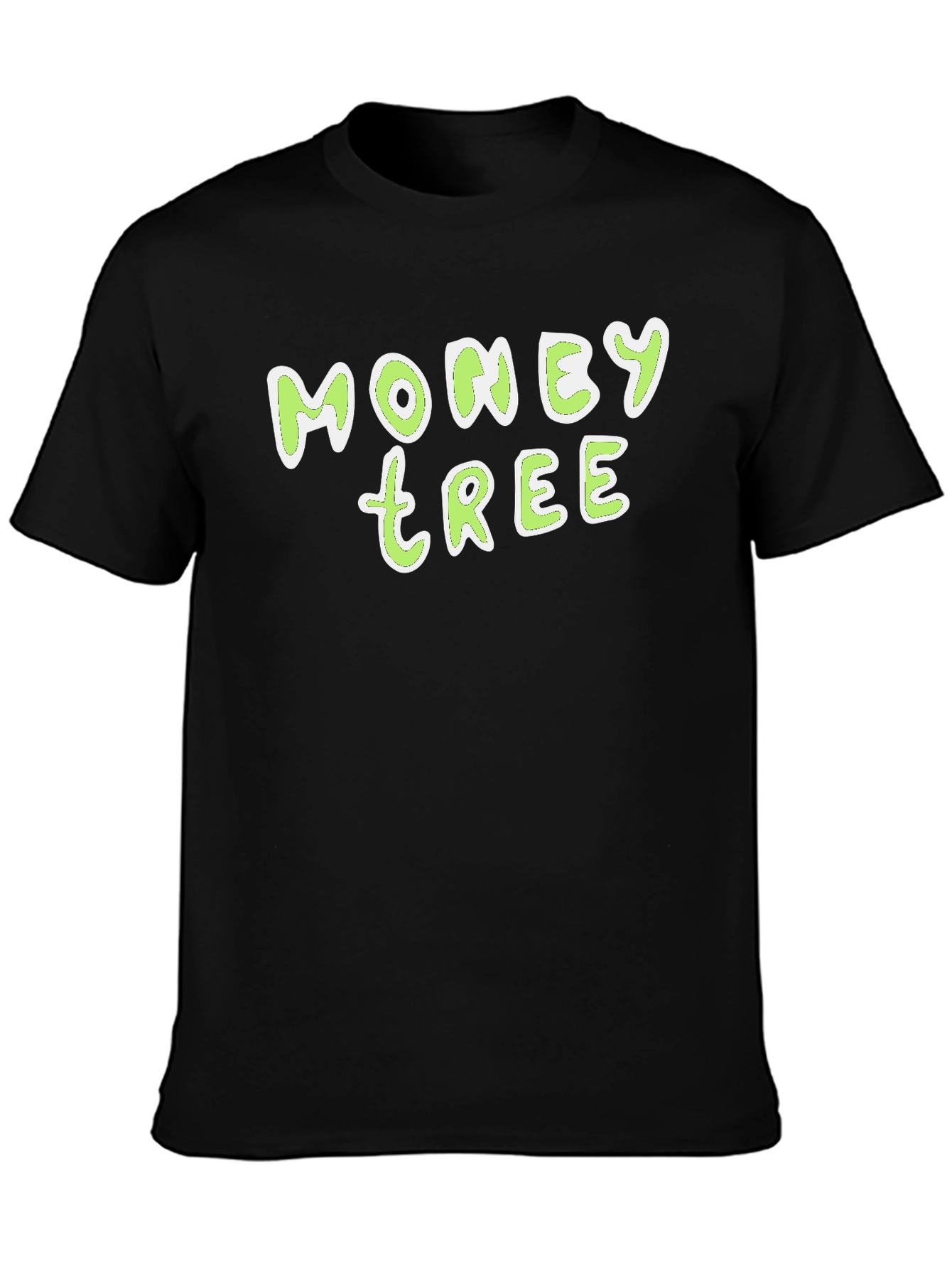 Black Money Tree Graphic Tee - Trendy Casual Style view 3