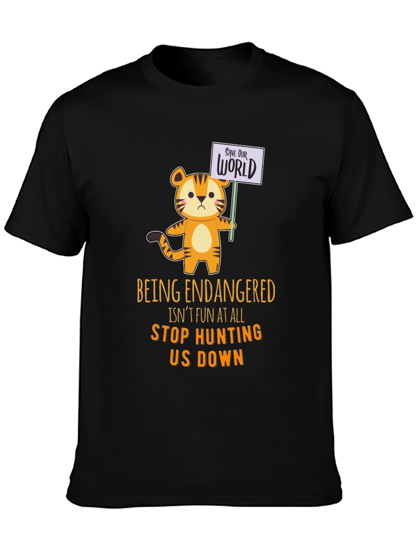 Endangered Tiger Graphic T-Shirt - Save the World - 3