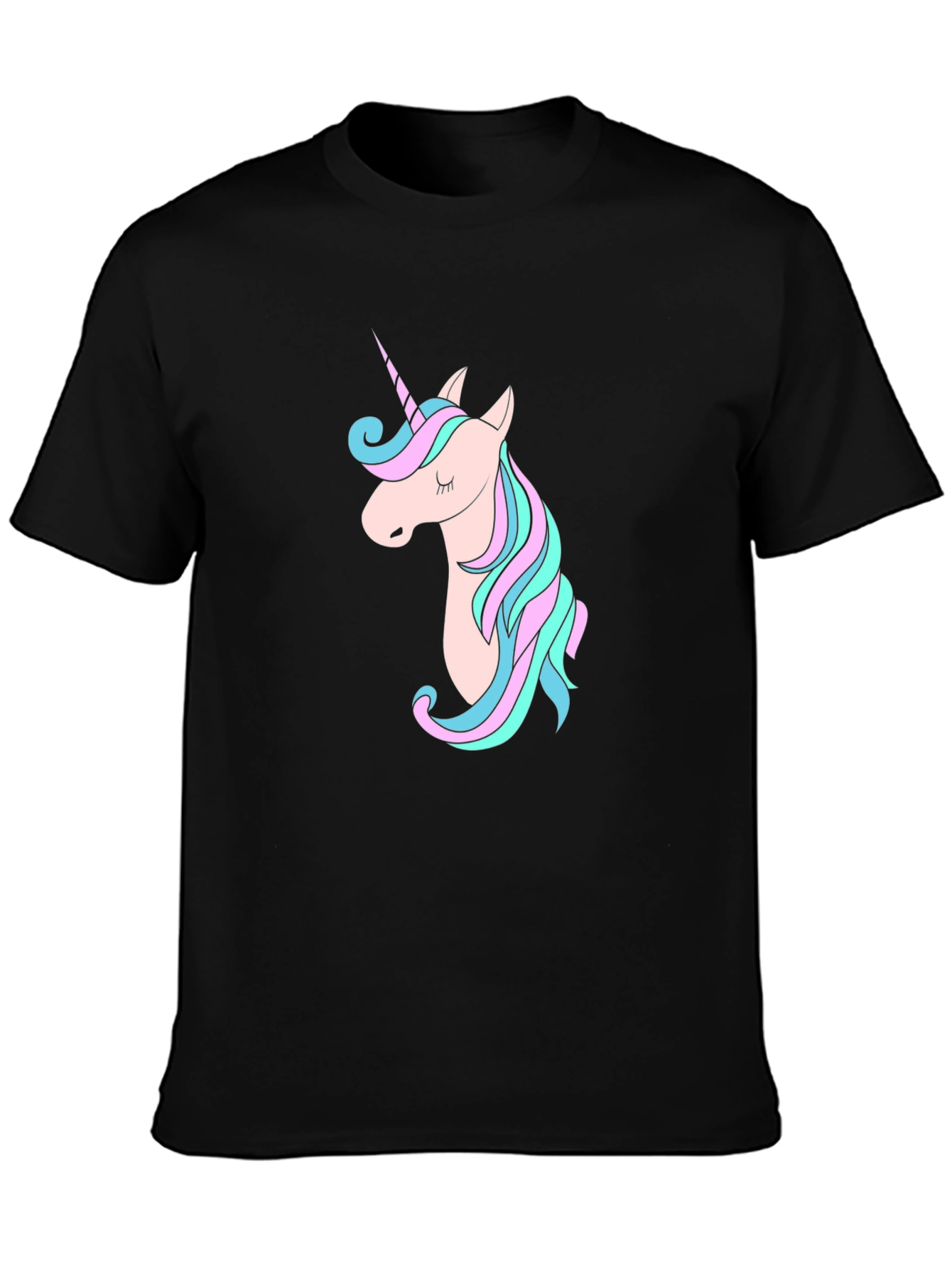 Black Unicorn Graphic Black T-Shirt view 3