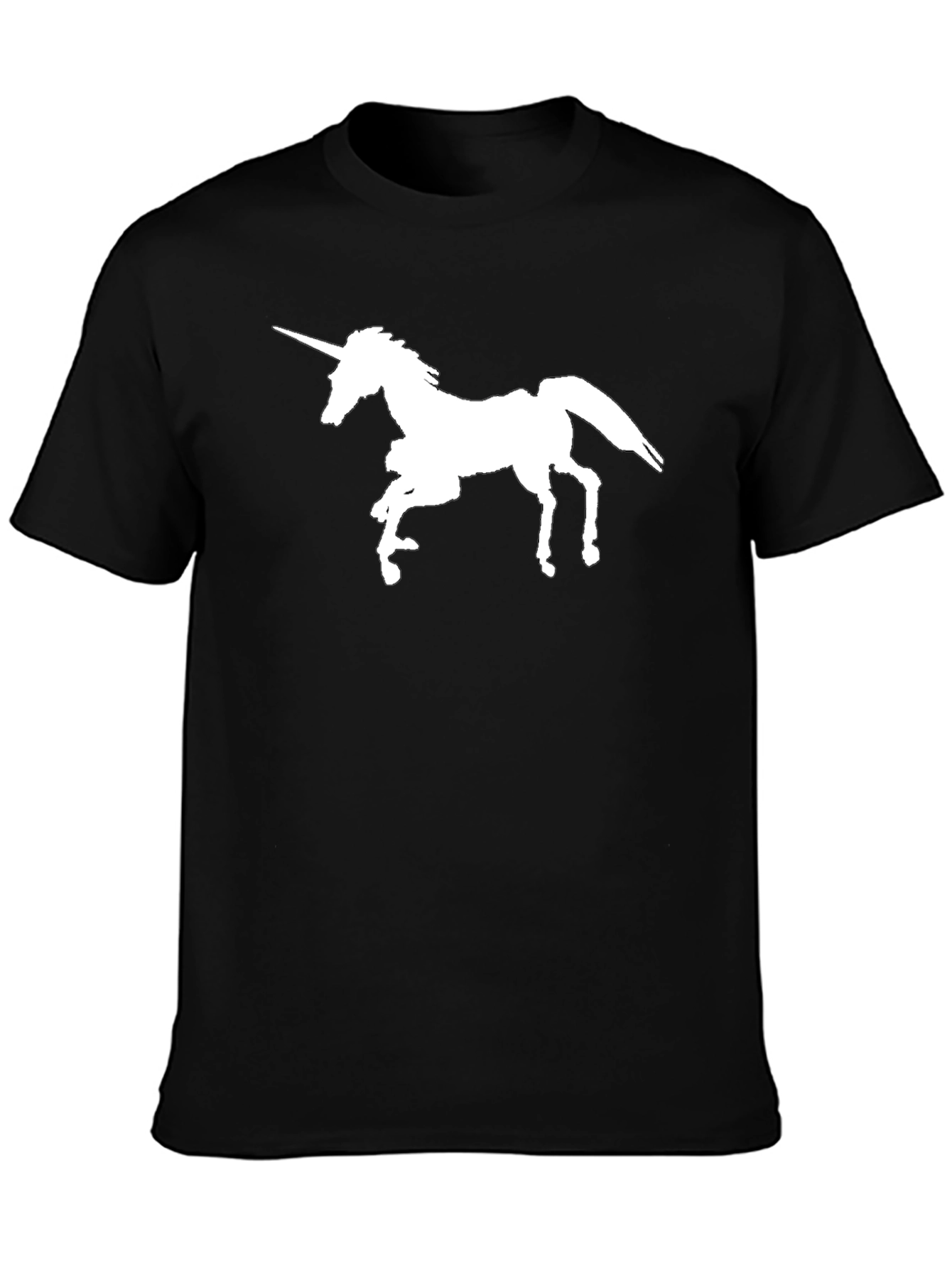 Black Unicorn Graphic Tee - Classic Black Cotton view 3