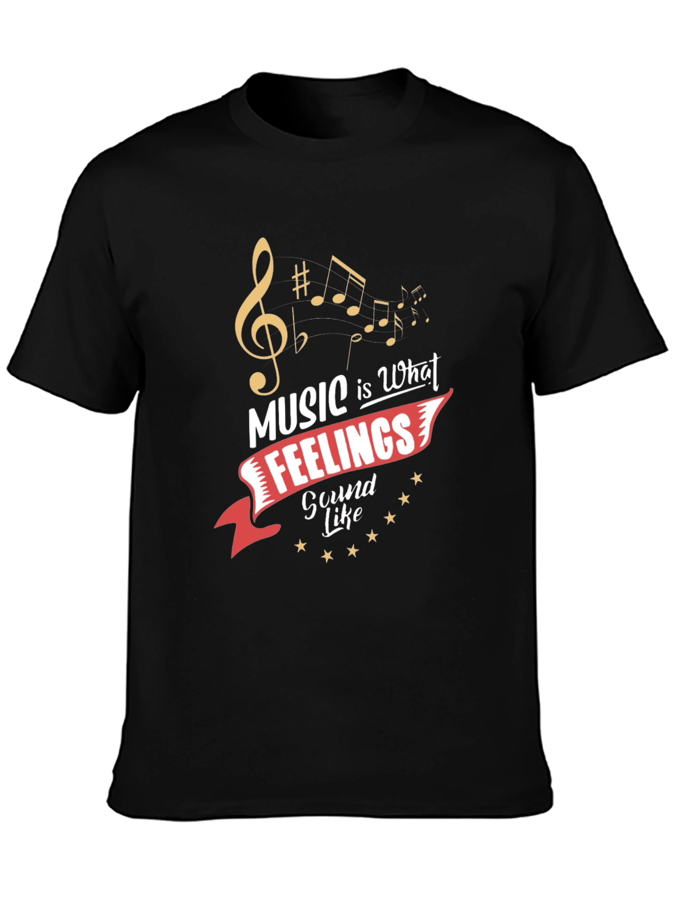 Black Music is What Feelings Sound Like T-Shirt view 3