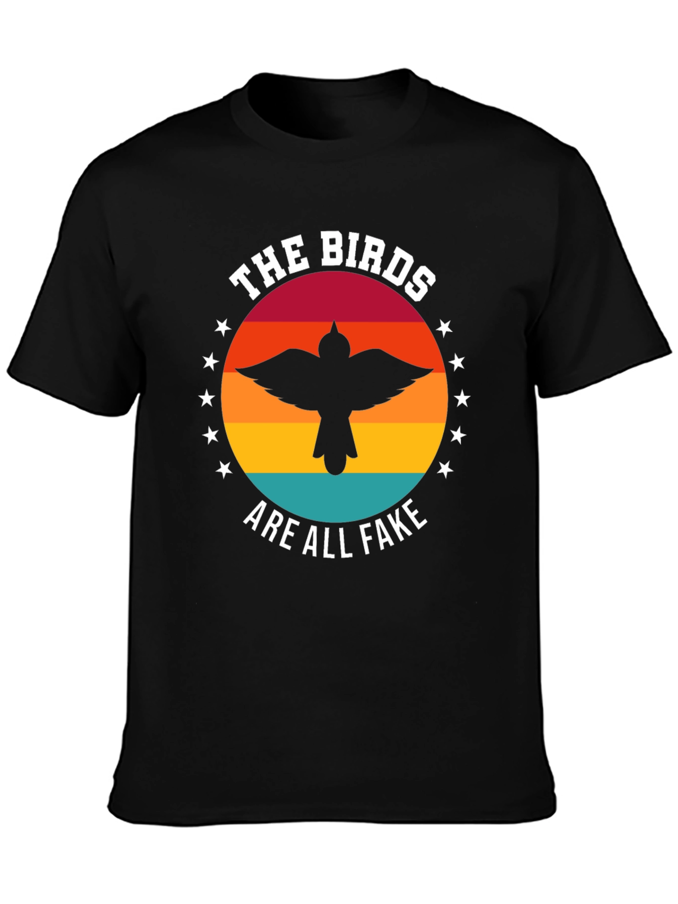 Black Birds Aren't Real Conspiracy T-Shirt view 3