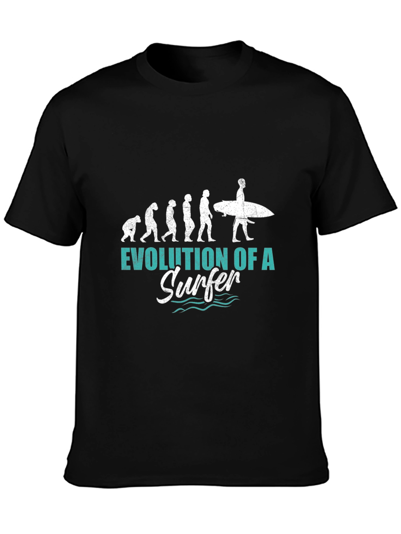 Black Evolution of a Surfer T-Shirt view 3