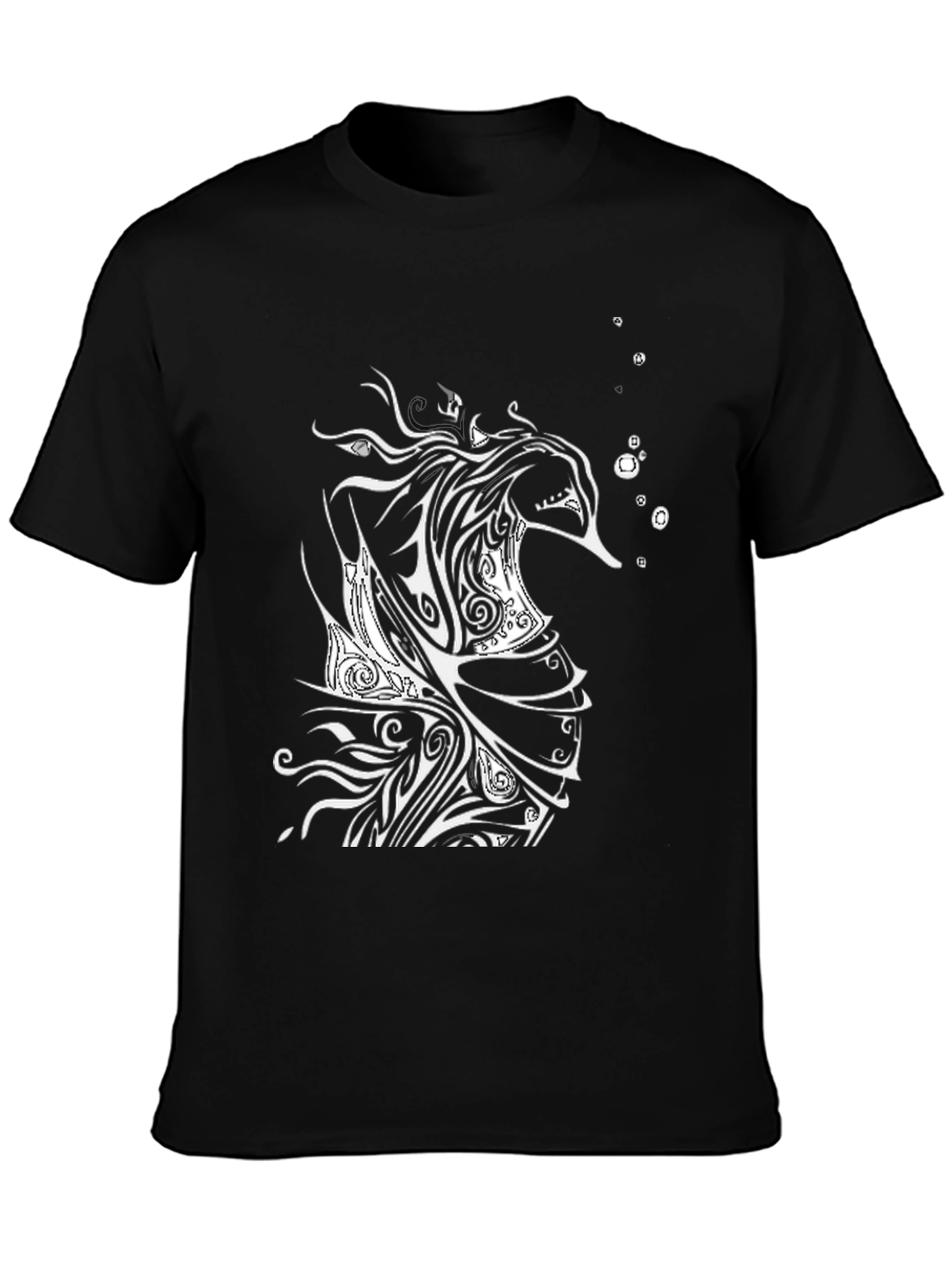 Black Black Seahorse Graphic Tee view 3