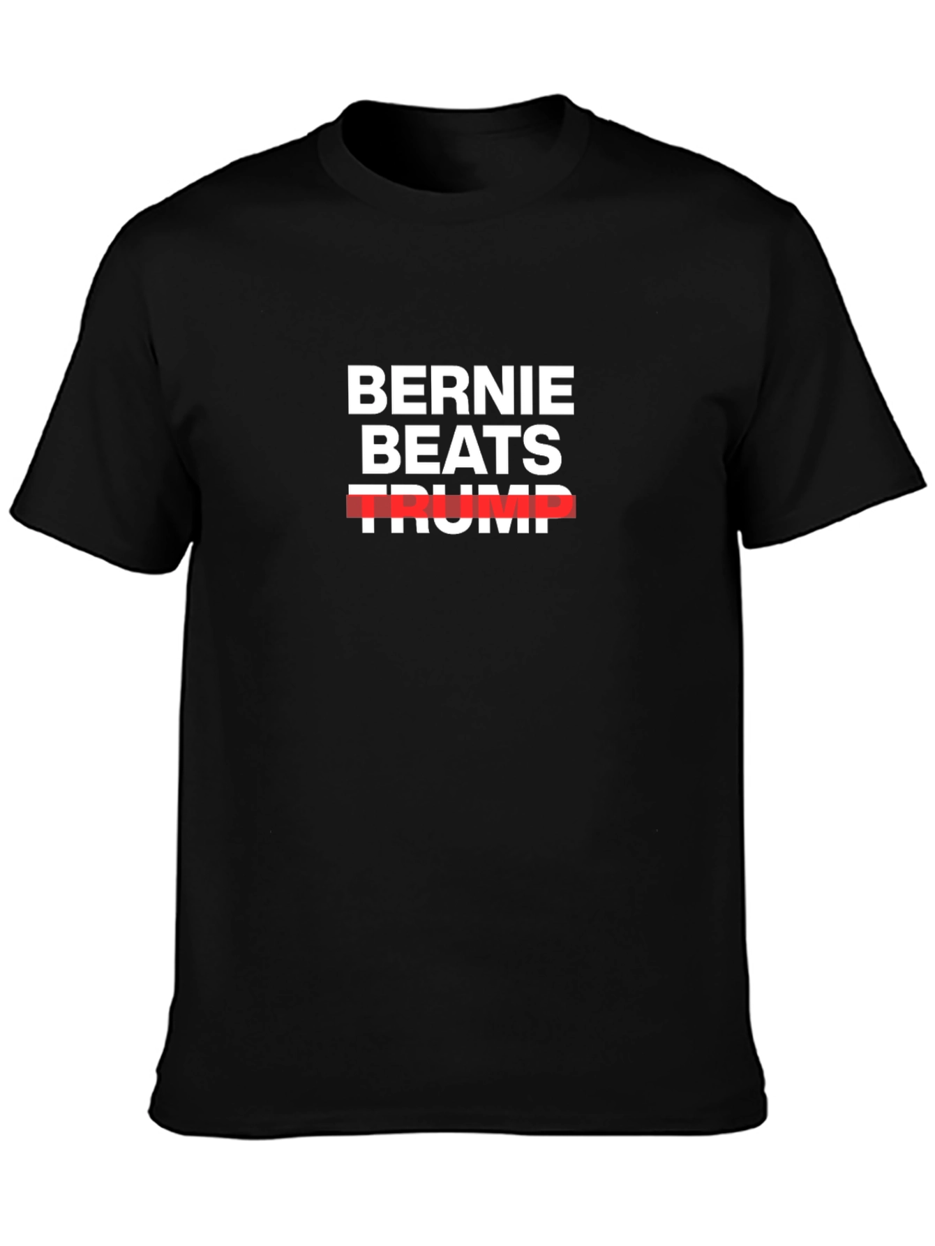 Black Bernie Beats Trump Graphic Tee view 3