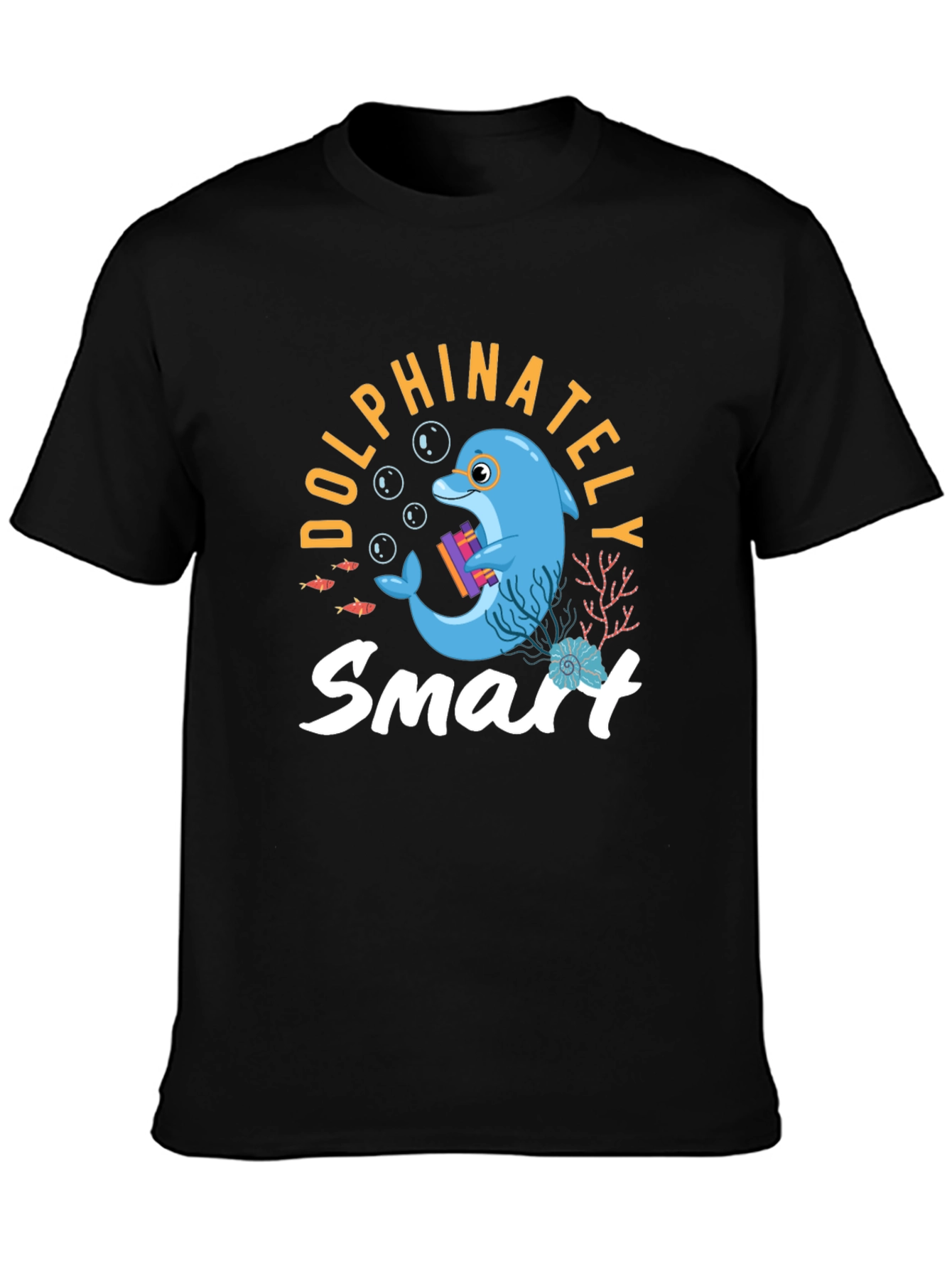 Black Dolphinately Smart T-Shirt view 3