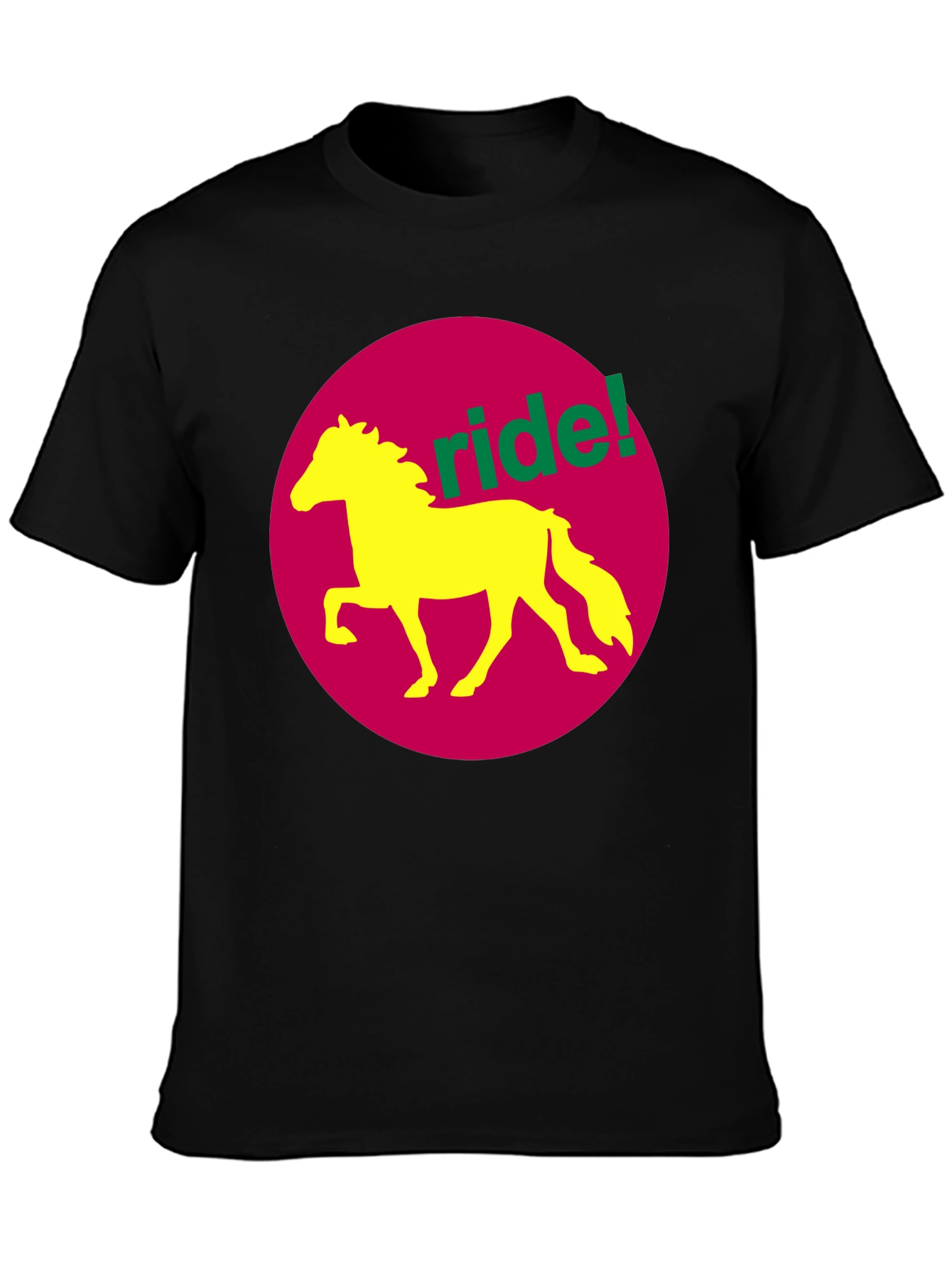 Black Ride! Graphic Tee - Horse Design view 3