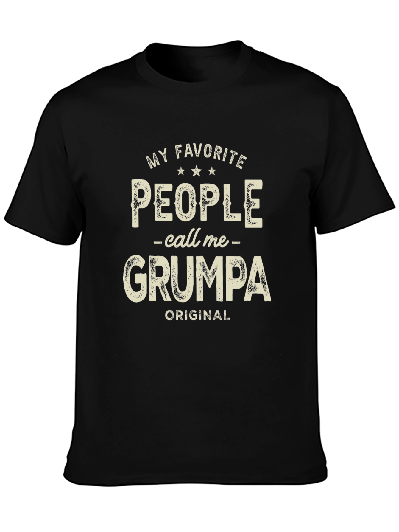 Black My Favorite People Call Me GRUMPA T-Shirt view 3
