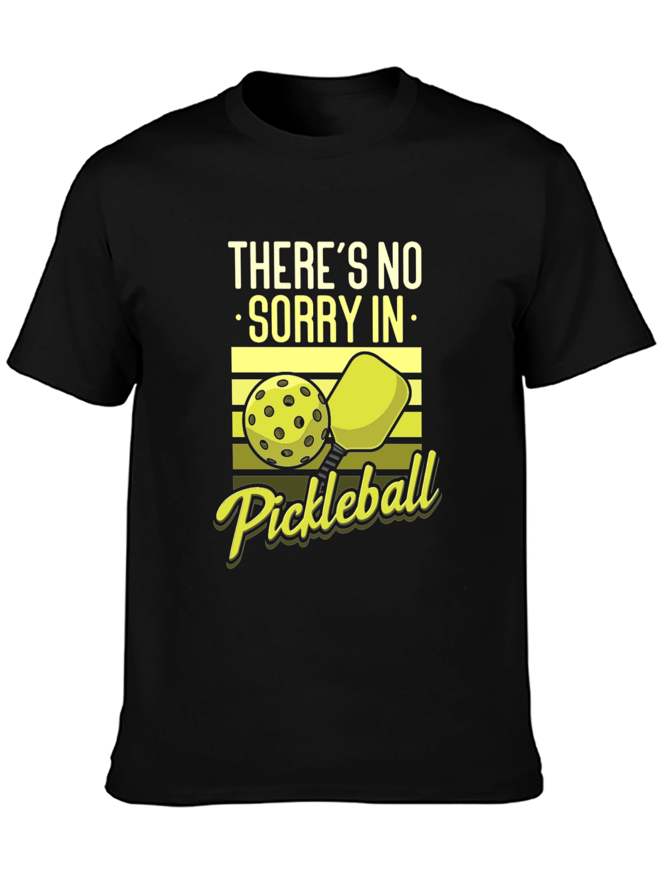 Black Pickleball T-Shirt - Funny Sports Tee view 3
