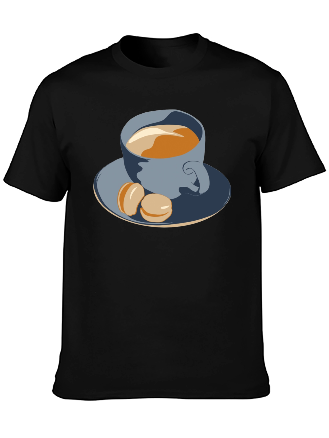 Black Coffee & Macarons Graphic Tee - Stylish Comfort view 3