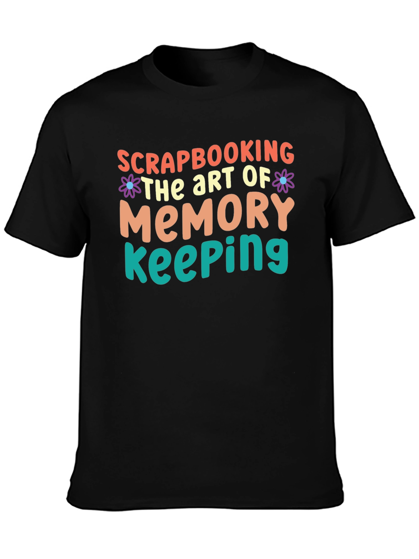 Black Scrapbooking Memory Keeping Graphic Tee view 3