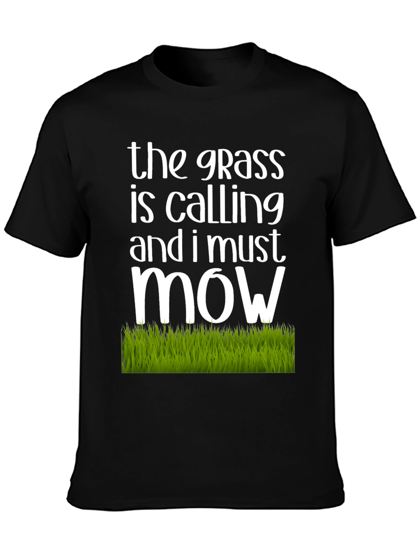 Black The Grass is Calling T-Shirt view 3
