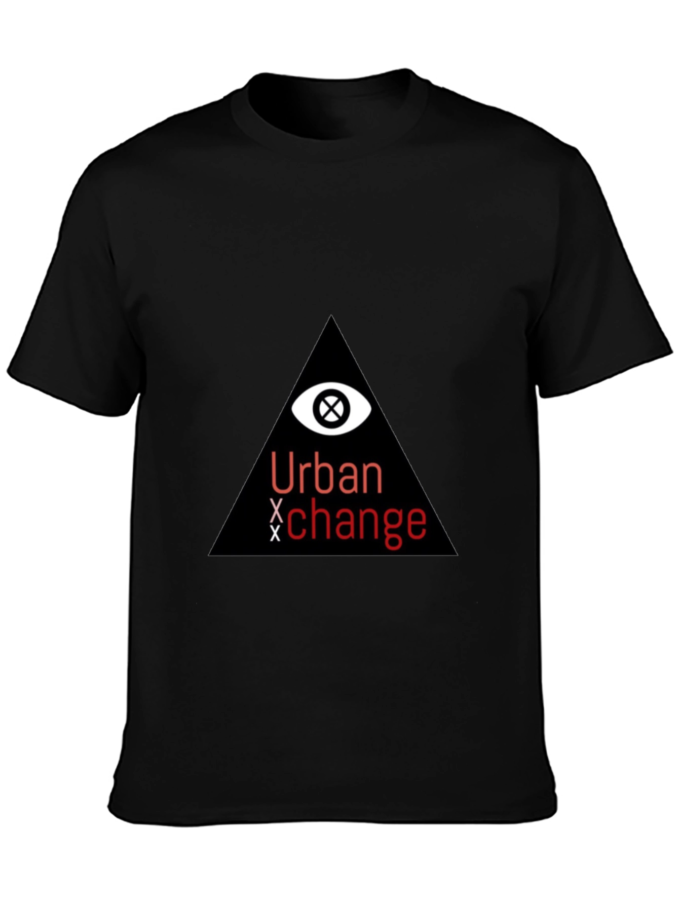 Black Urban Exchange Graphic Tee - Black Cotton Blend view 3