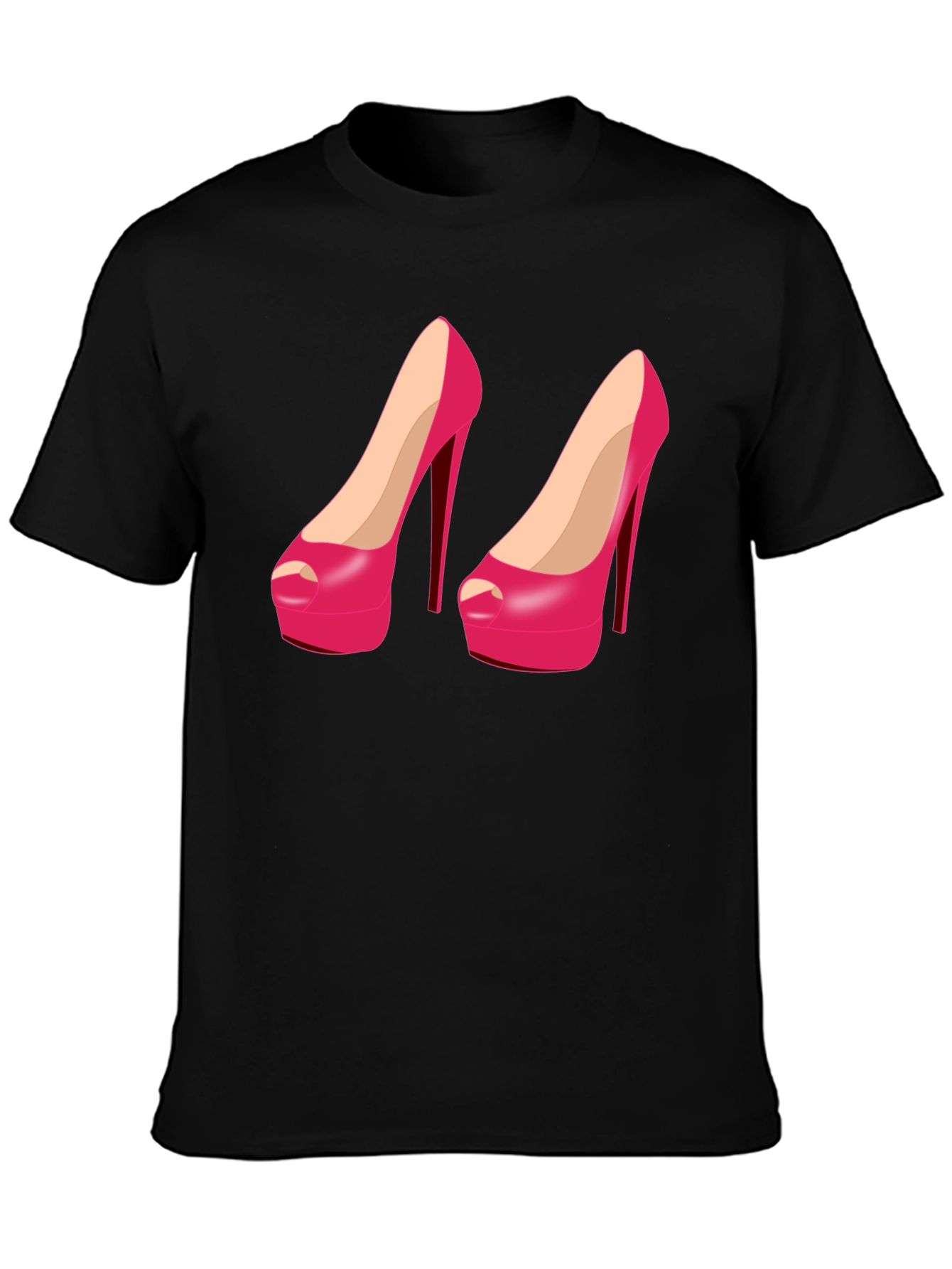 Black Stiletto Heel Graphic Tee view 3