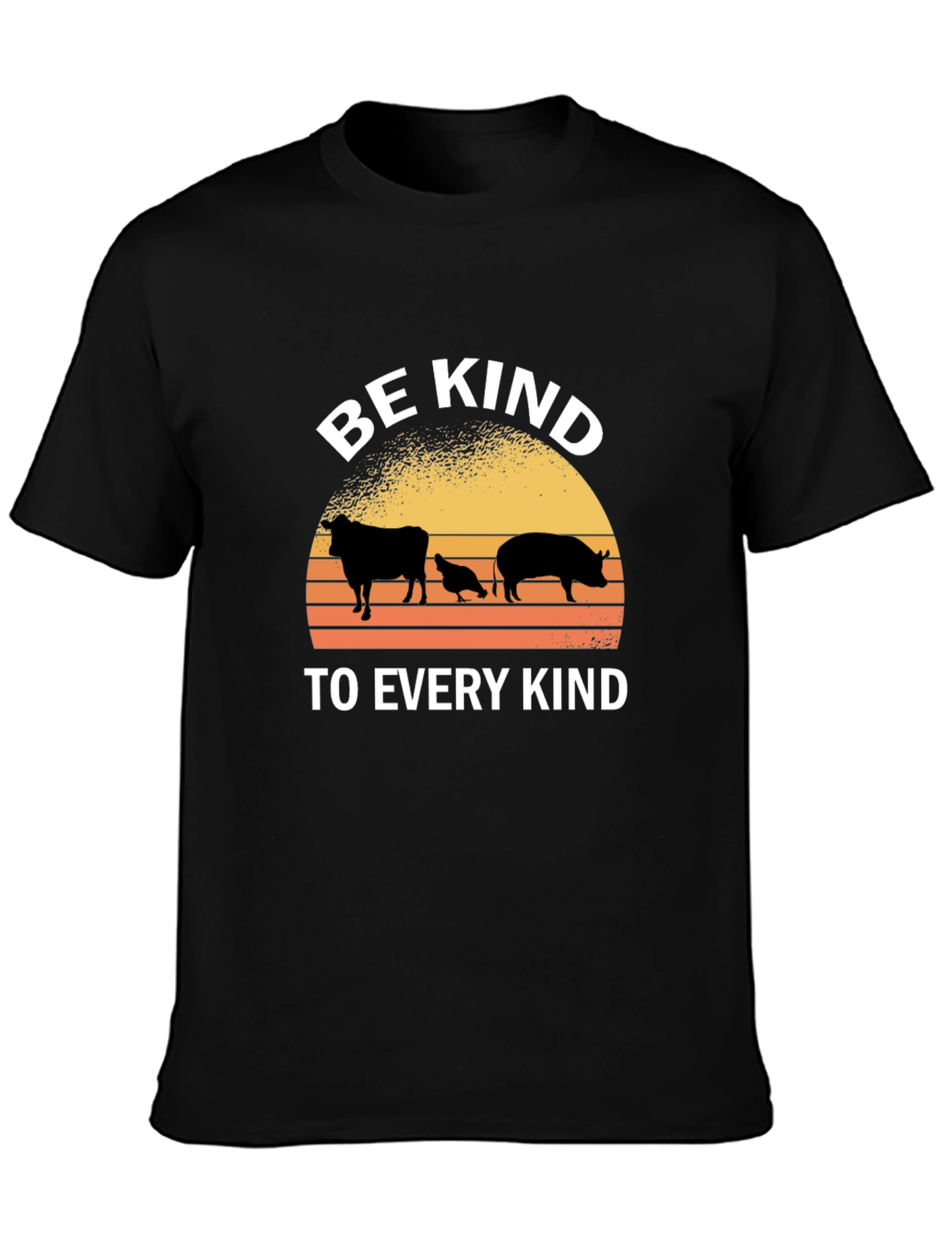 Black Be Kind Animal Silhouette T-Shirt view 3