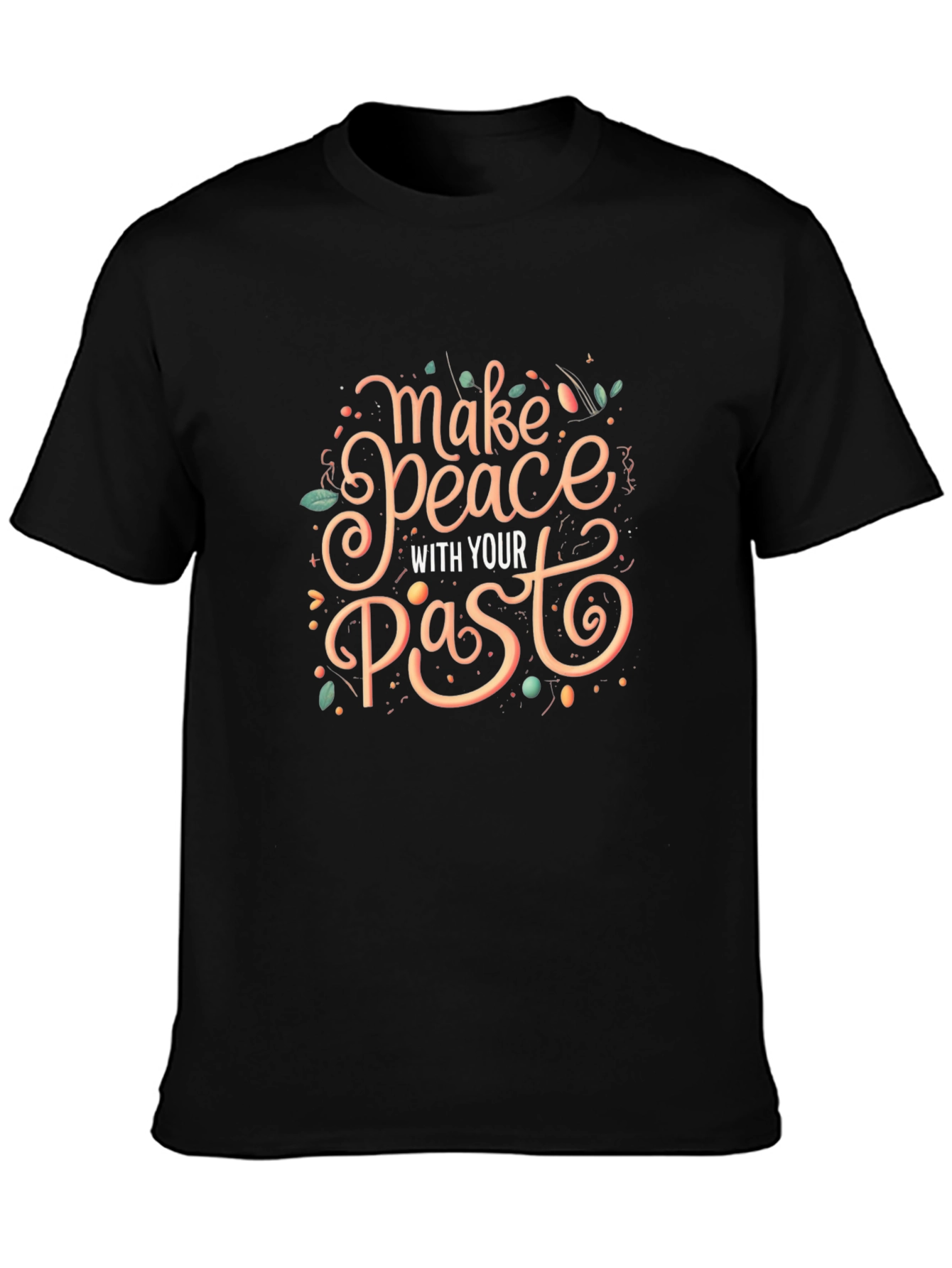Black Make Peace With Your Past Graphic Tee view 3