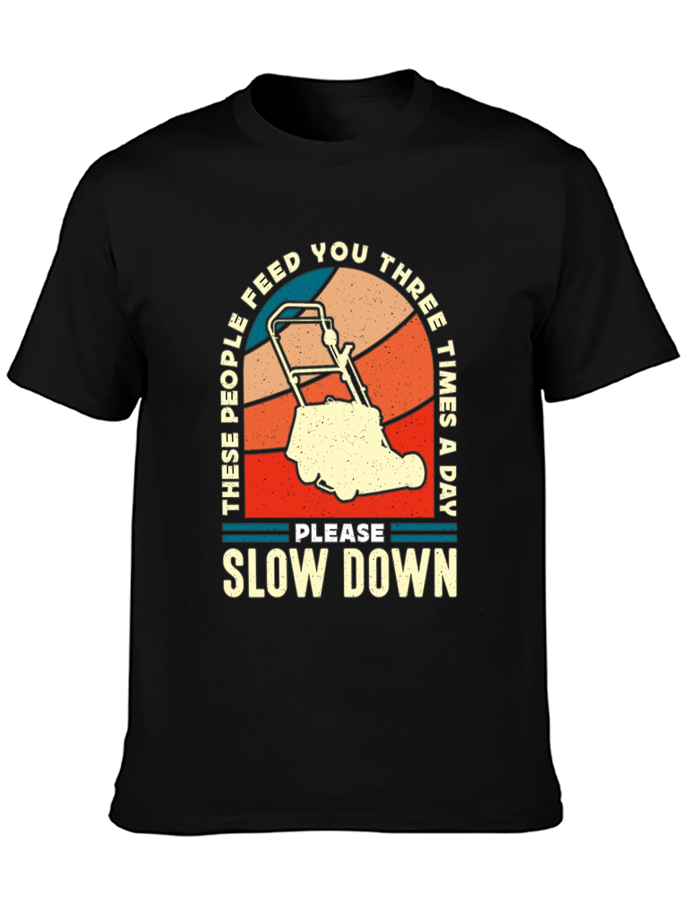 Black Retro "Slow Down" T-Shirt view 3
