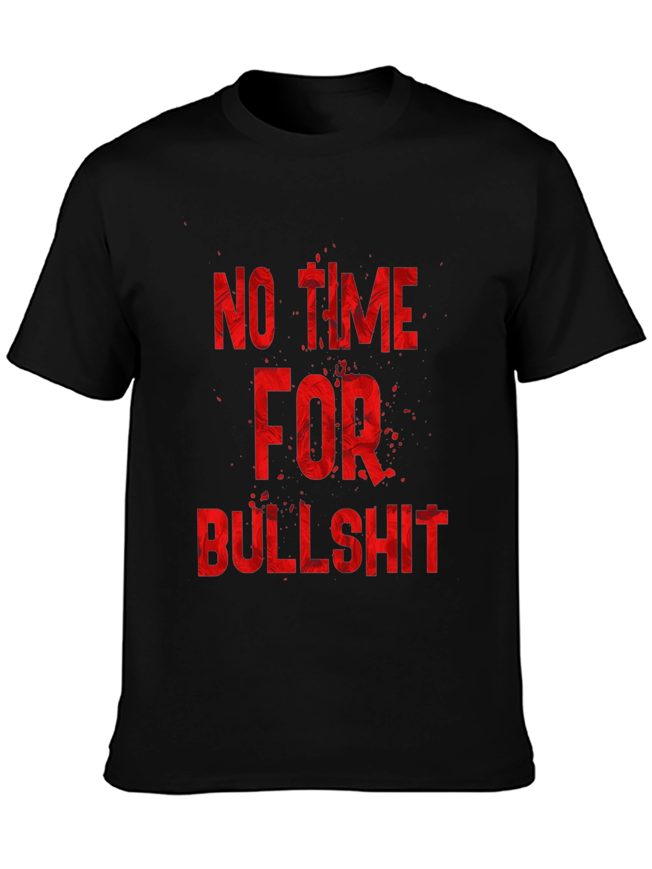 Black No Time For Bullshit Graphic Tee - Black view 3